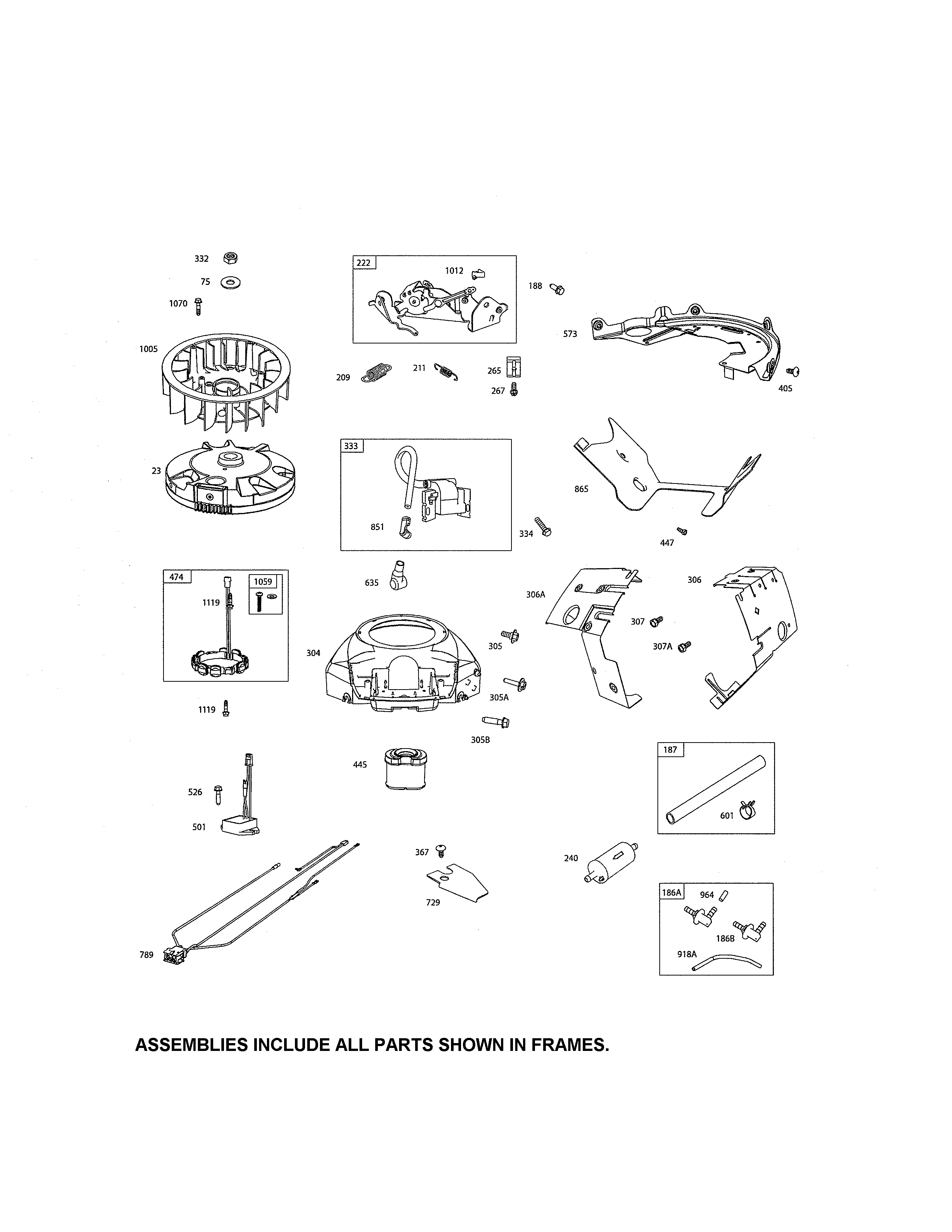 Craftsman 917203911 flywheel/blower housing diagram