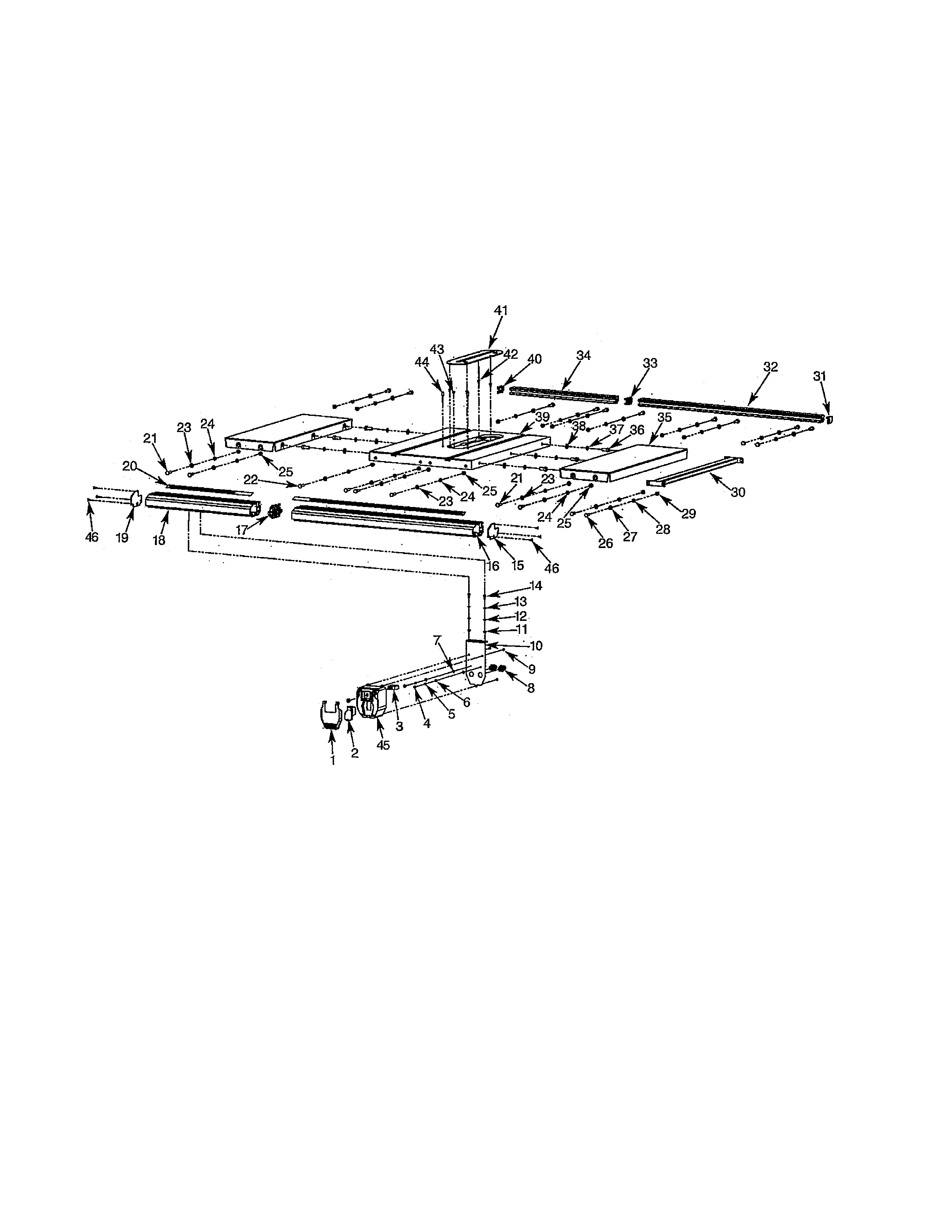 Craftsman 351218331 rails diagram