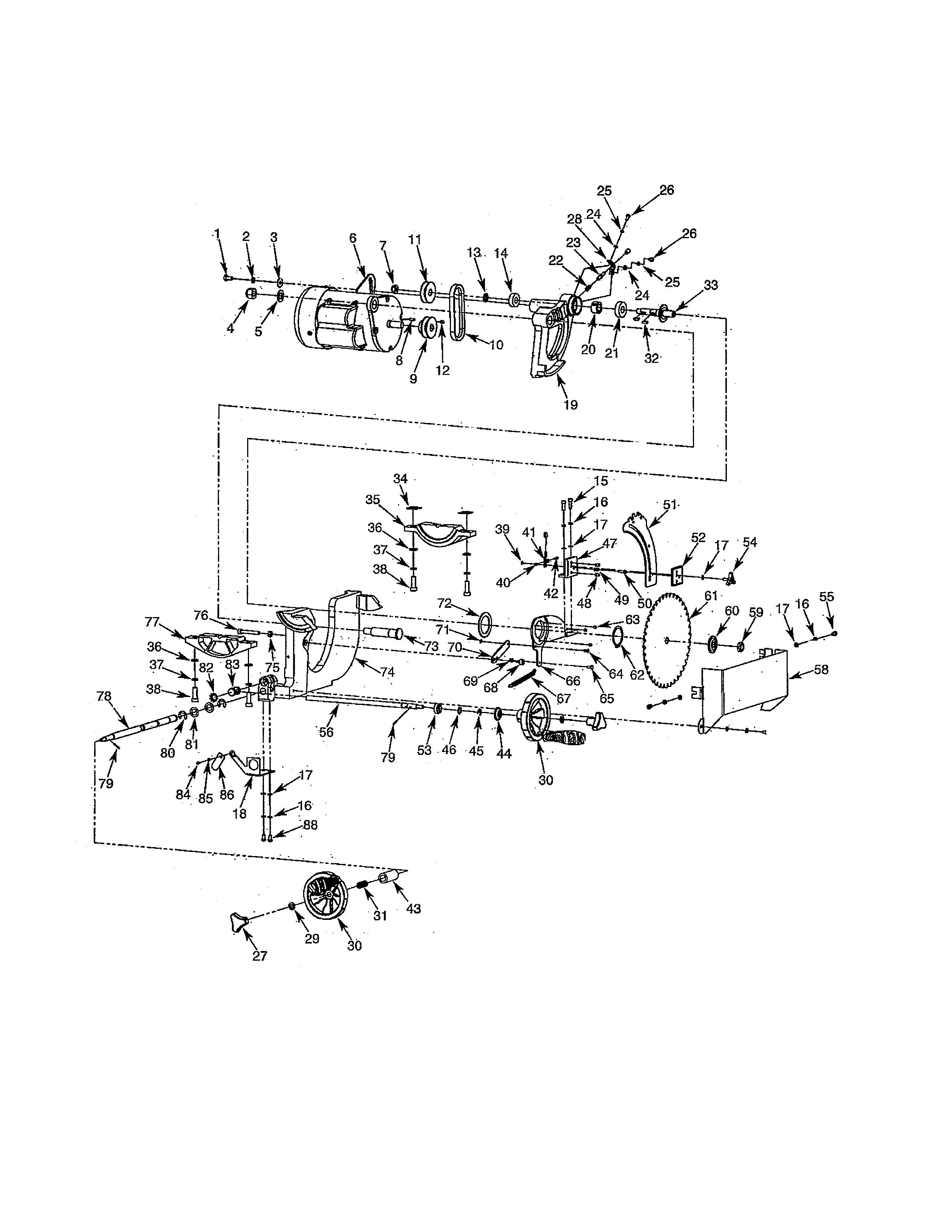 Craftsman 351218331 blade drive diagram