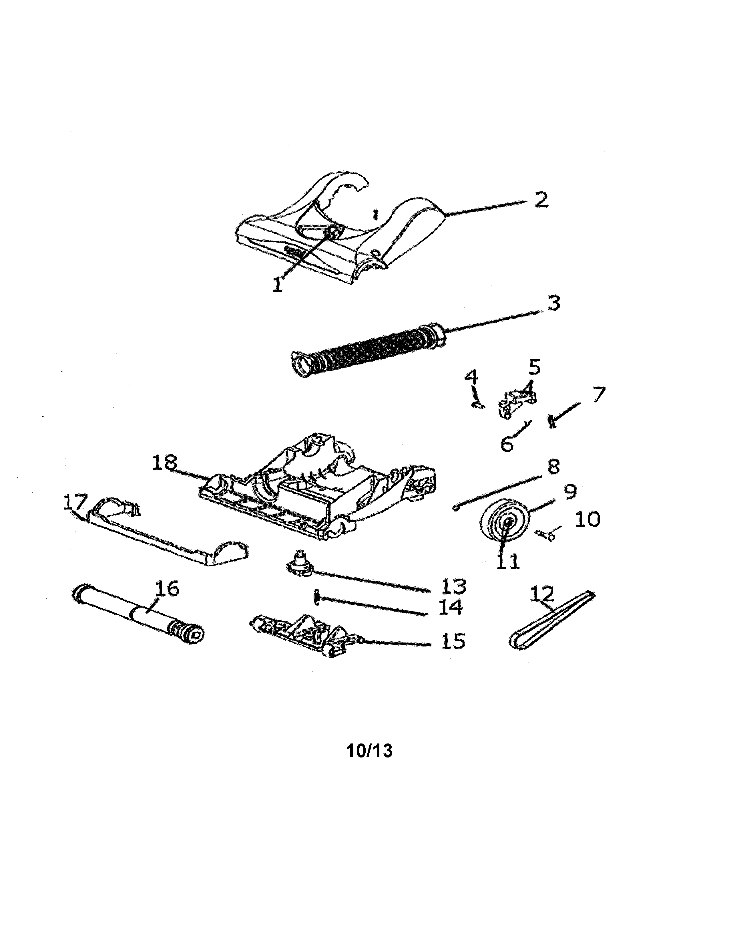 Eureka AS1051A hood/base diagram