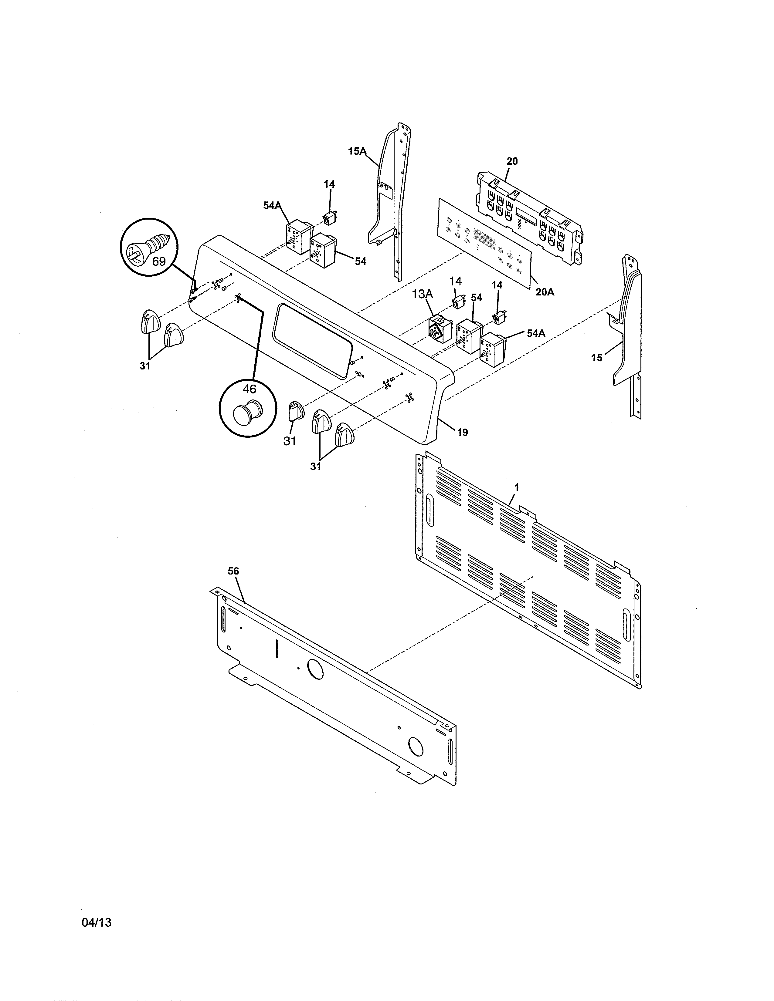 Crosley CRE3895PWA backguard diagram