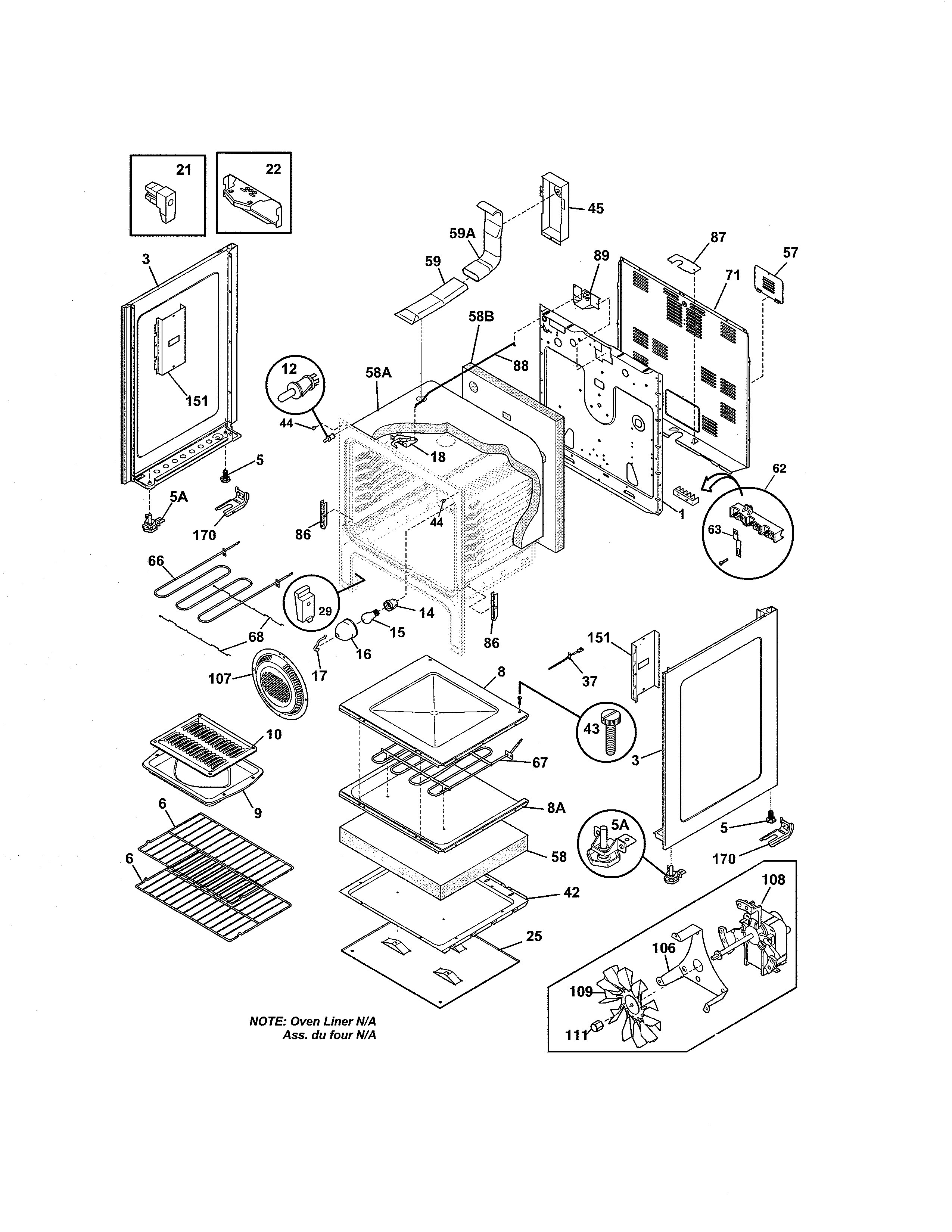 Crosley CRE3895PWA body diagram
