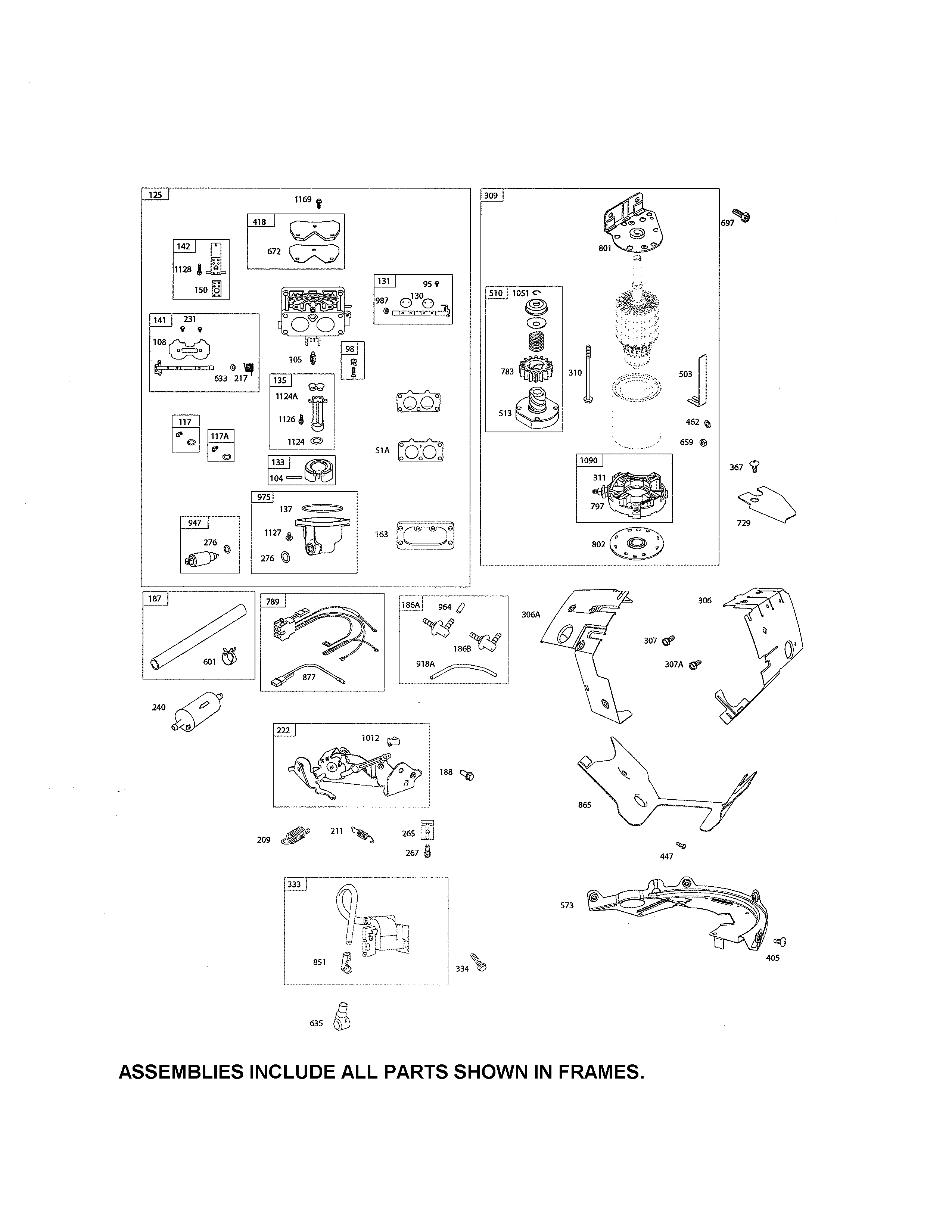 Craftsman 917203860 carburetor/motor-starter diagram