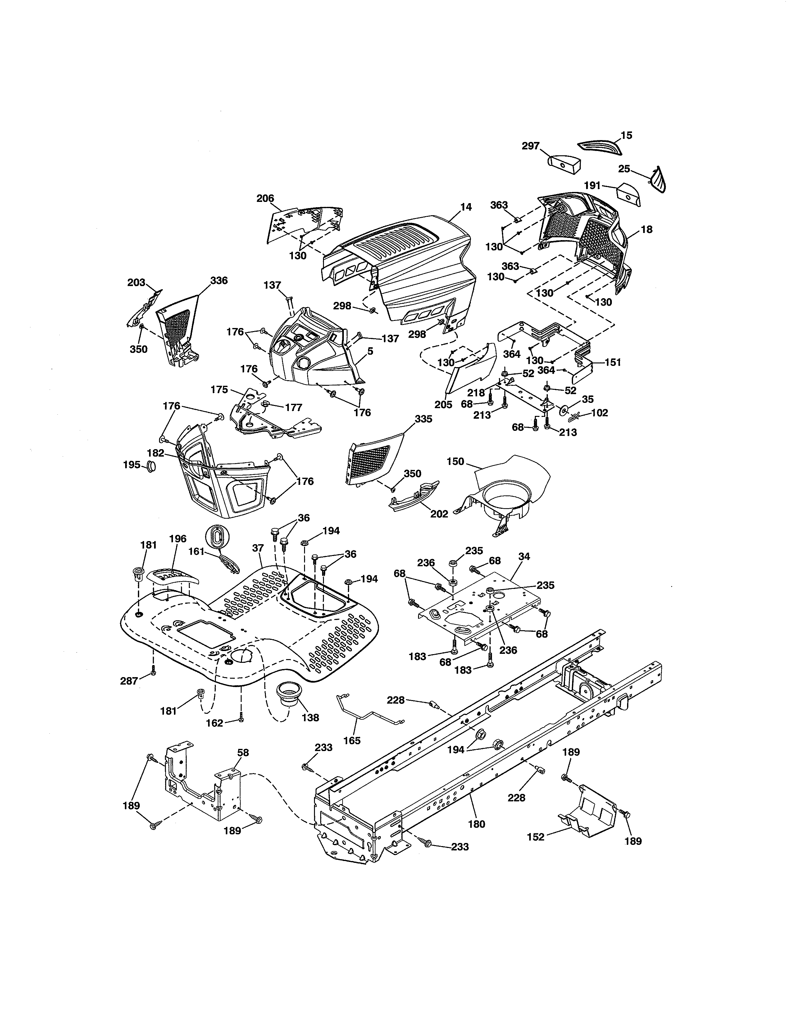 Craftsman 917203930 chassis diagram