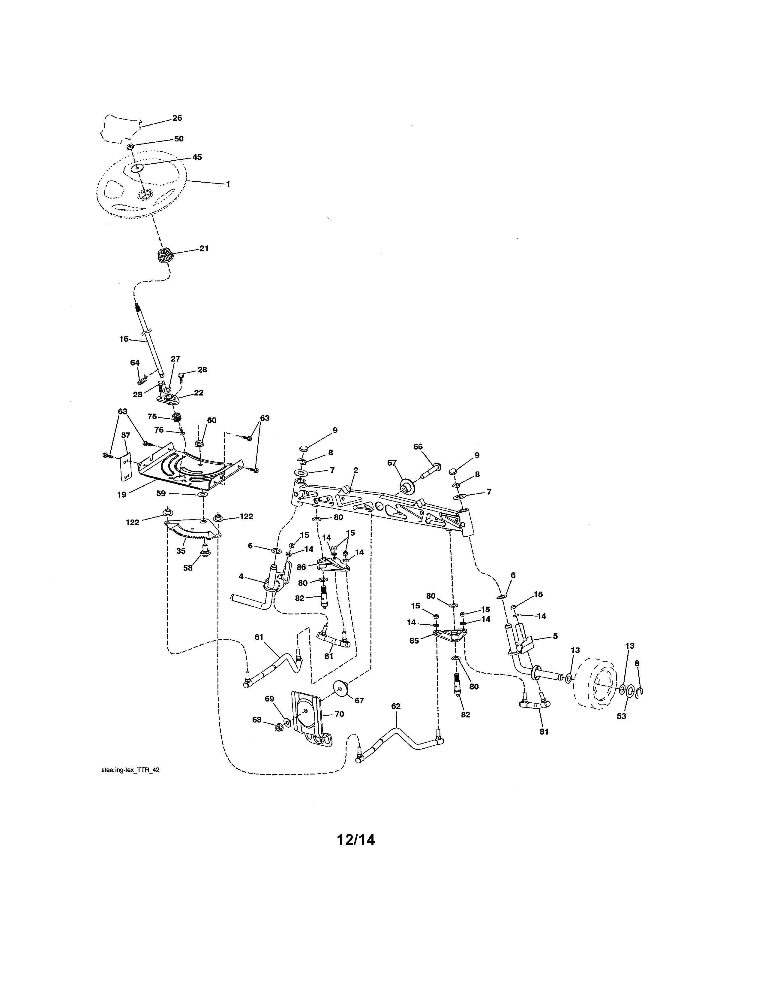 Craftsman 917203930 steering diagram