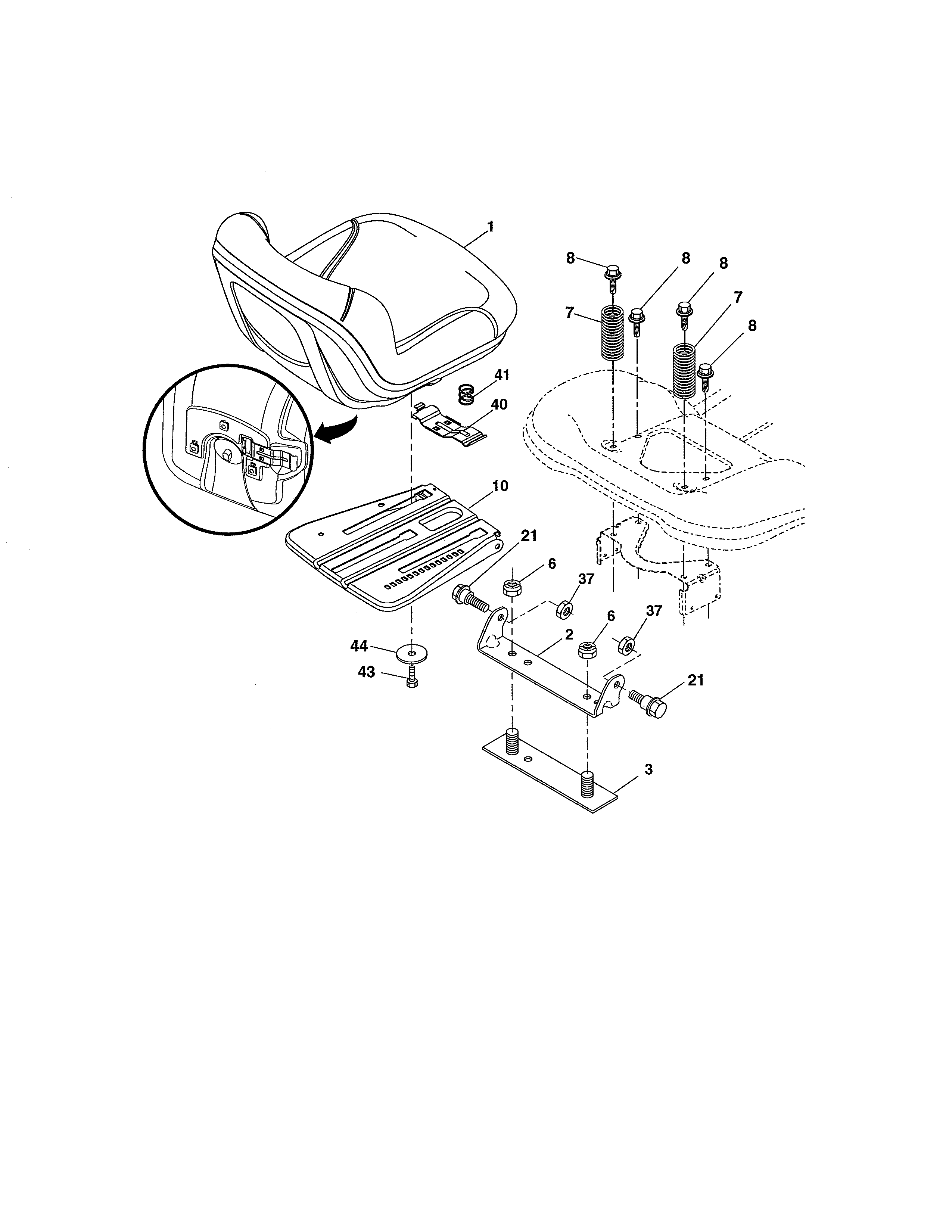 Craftsman 917203930 seat diagram