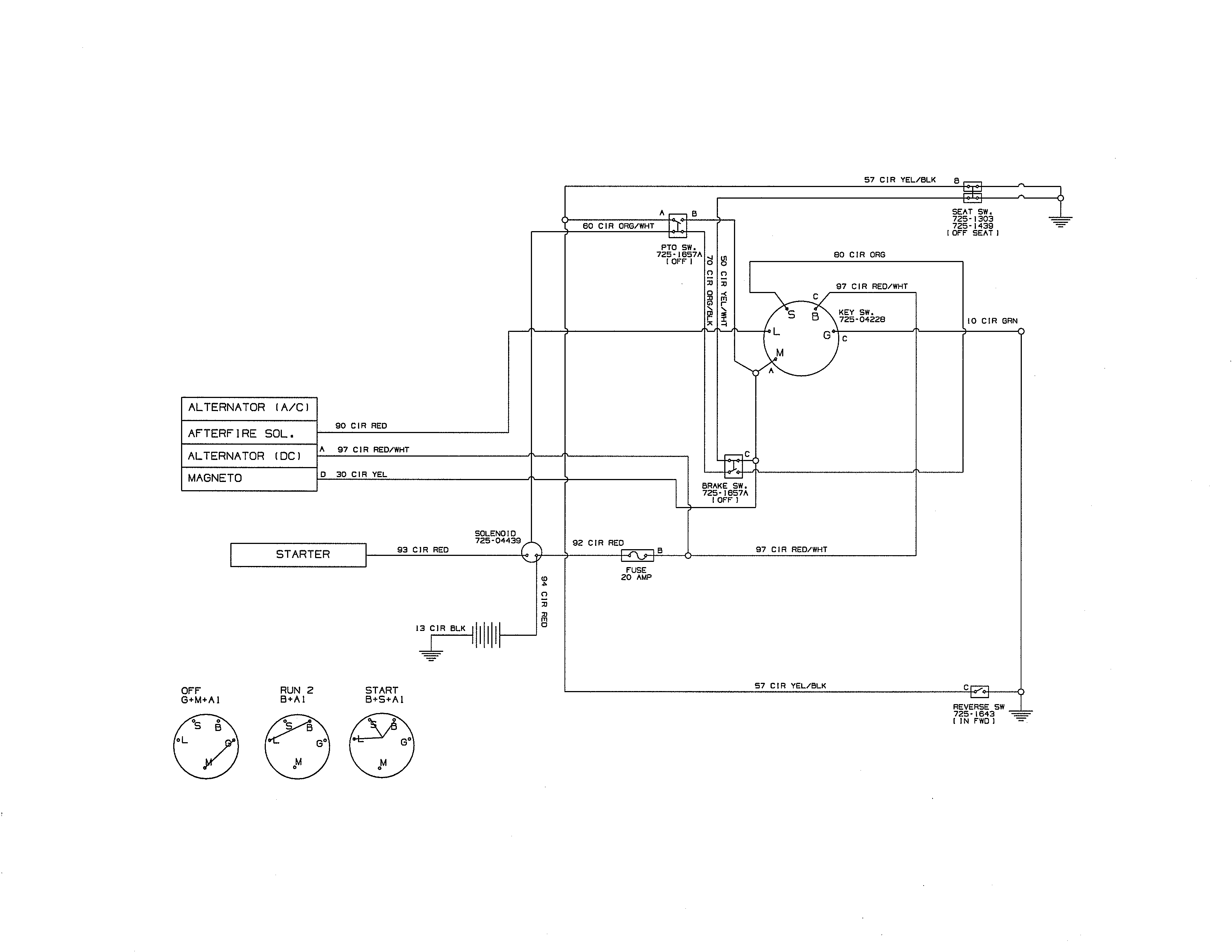 Craftsman 24725111 wiring harness - 725-04849c diagram