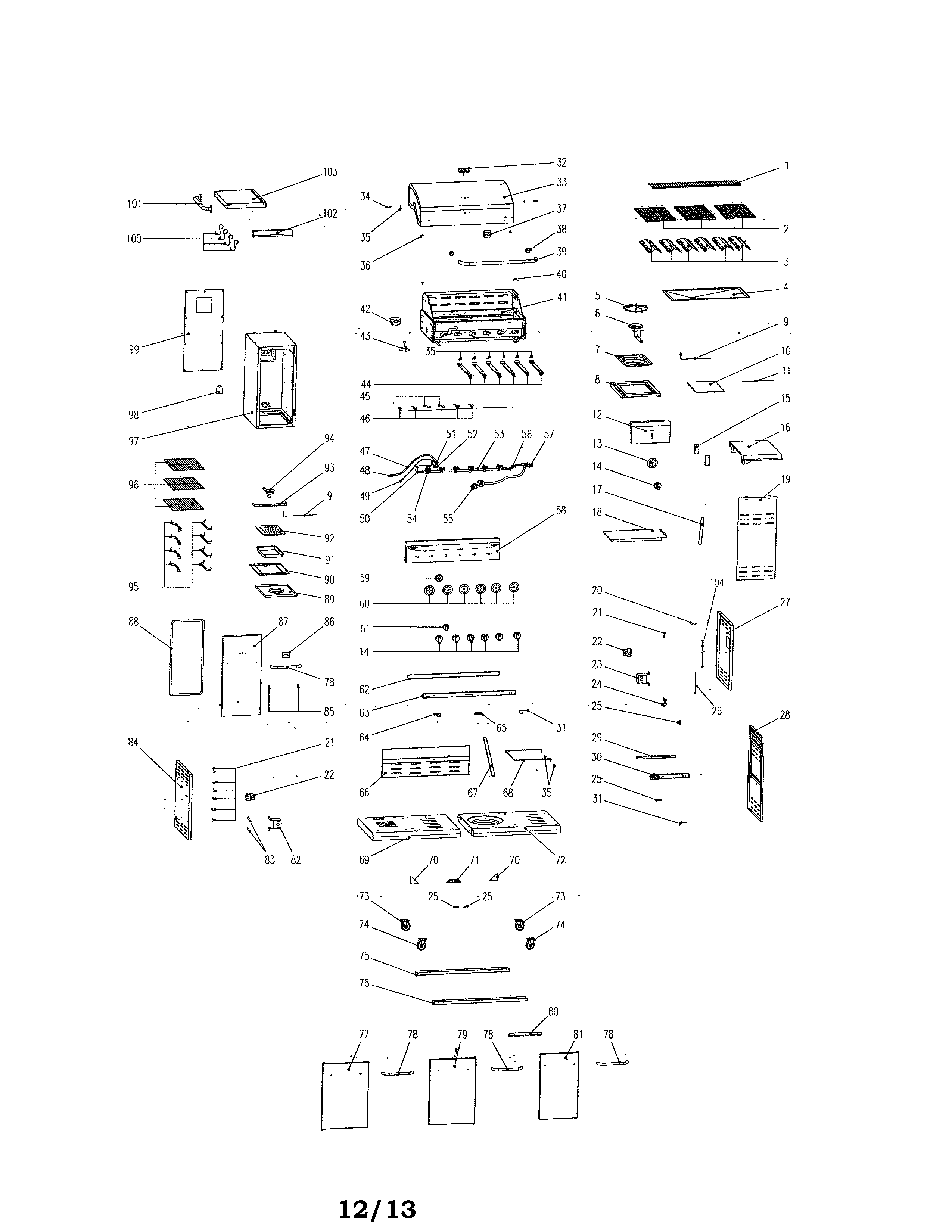 Kenmore 640-05331712-9 gas grill diagram