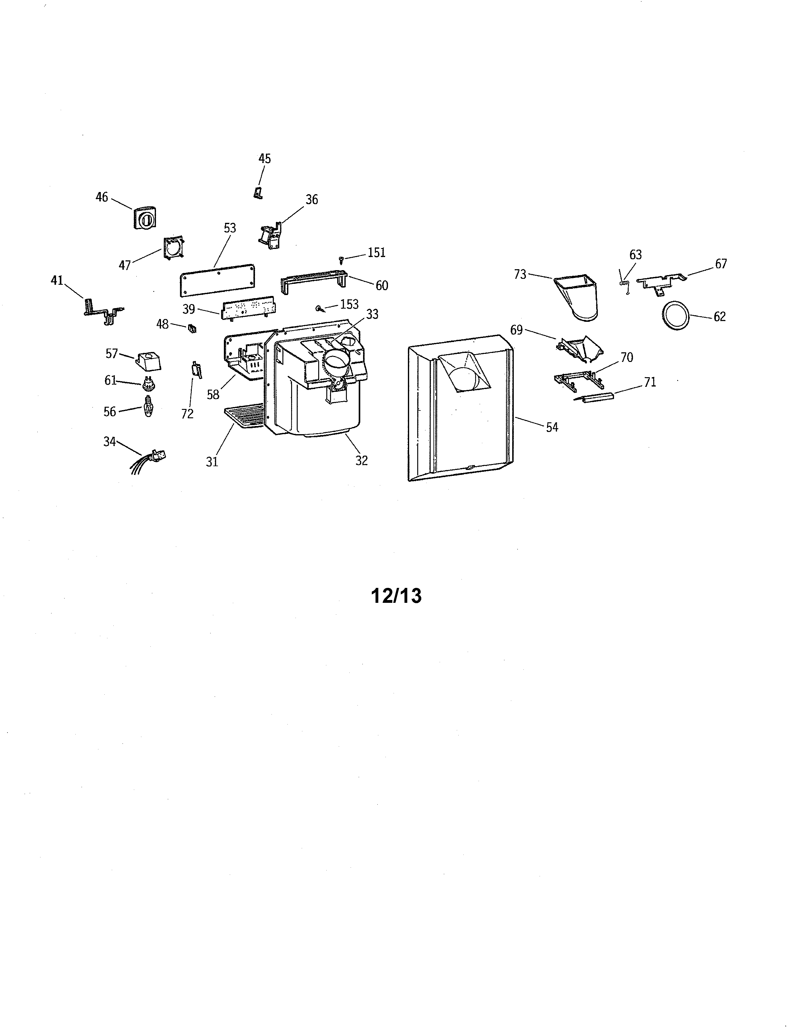 Kenmore 36358067896 dispenser diagram