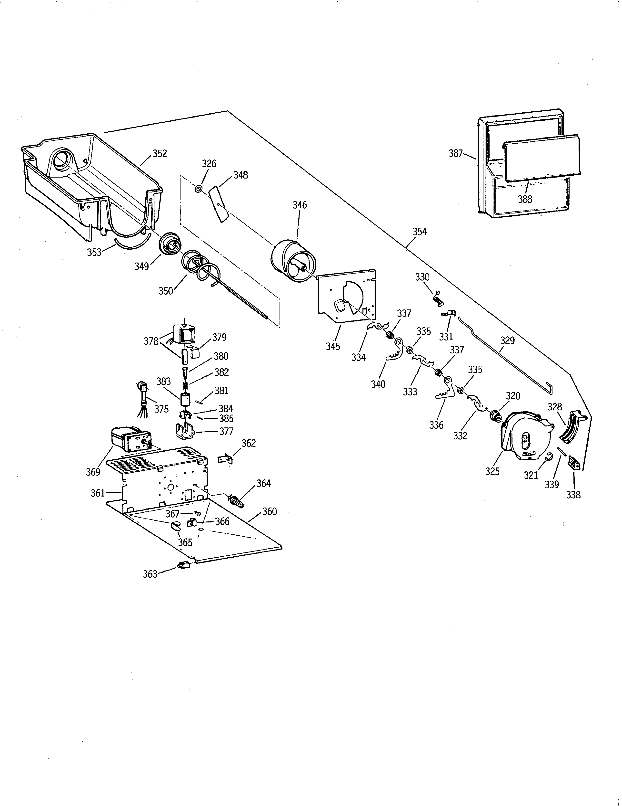 Kenmore 36358067896 ice bucket diagram