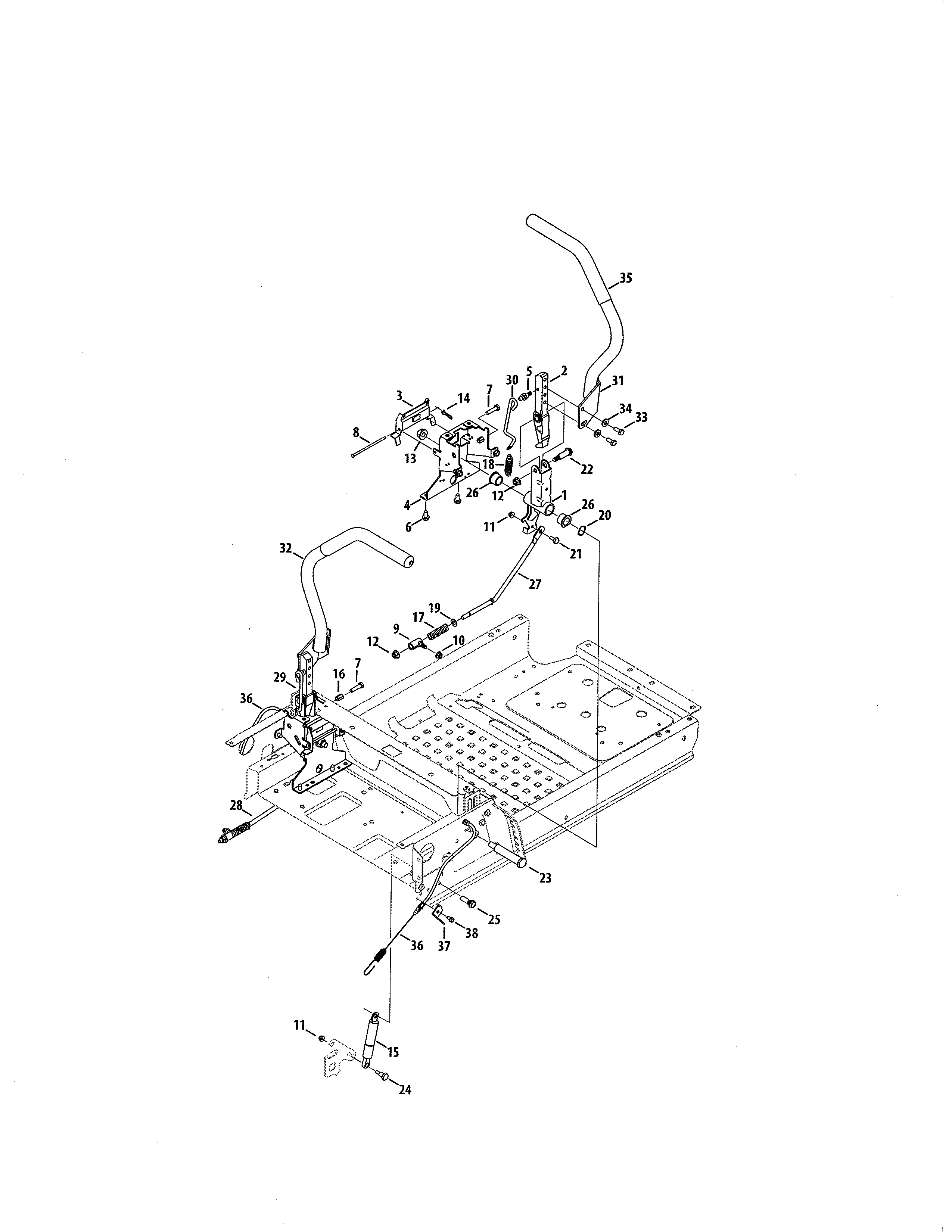 Craftsman 247204110 lap bar diagram