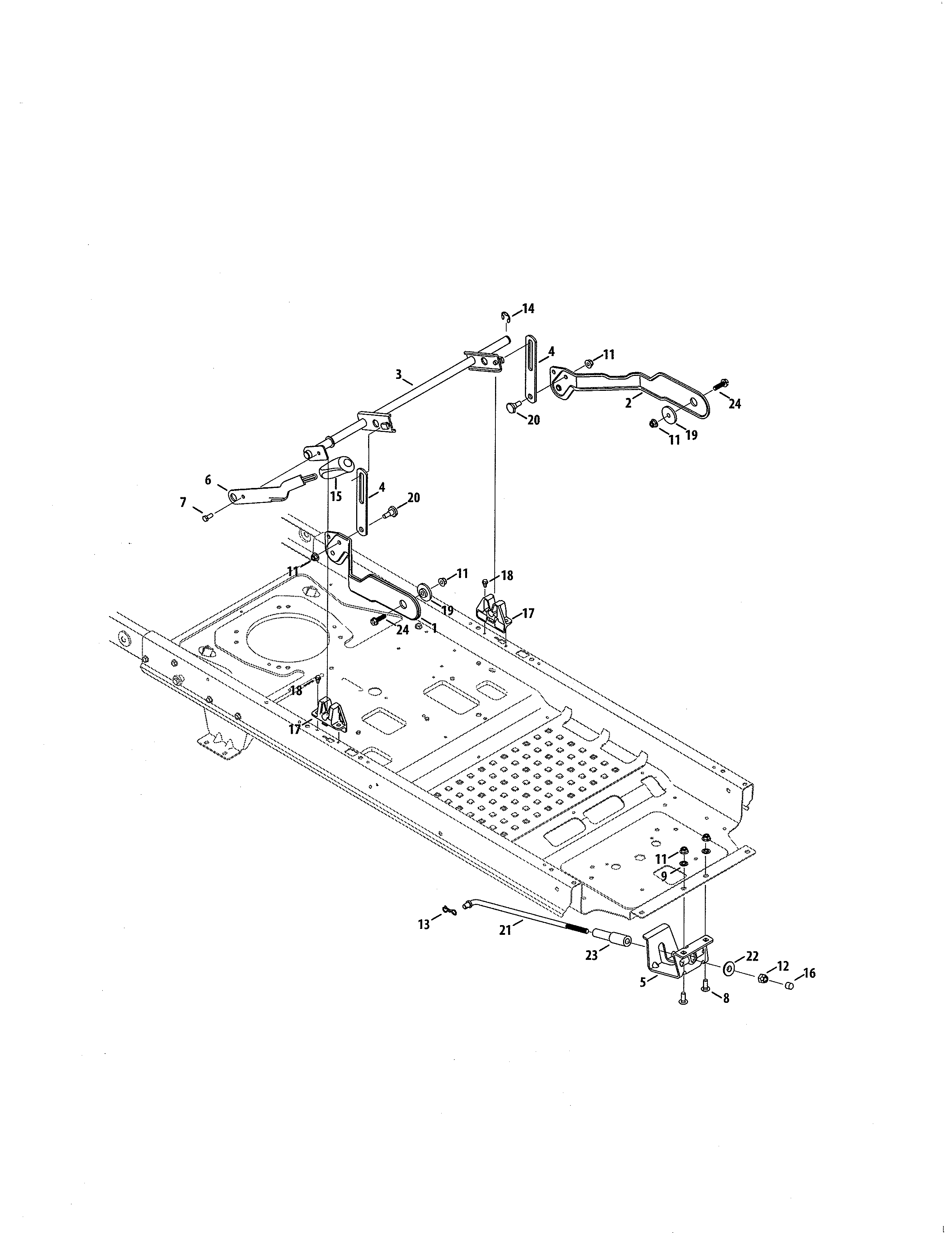 Craftsman 247204110 deck lift diagram