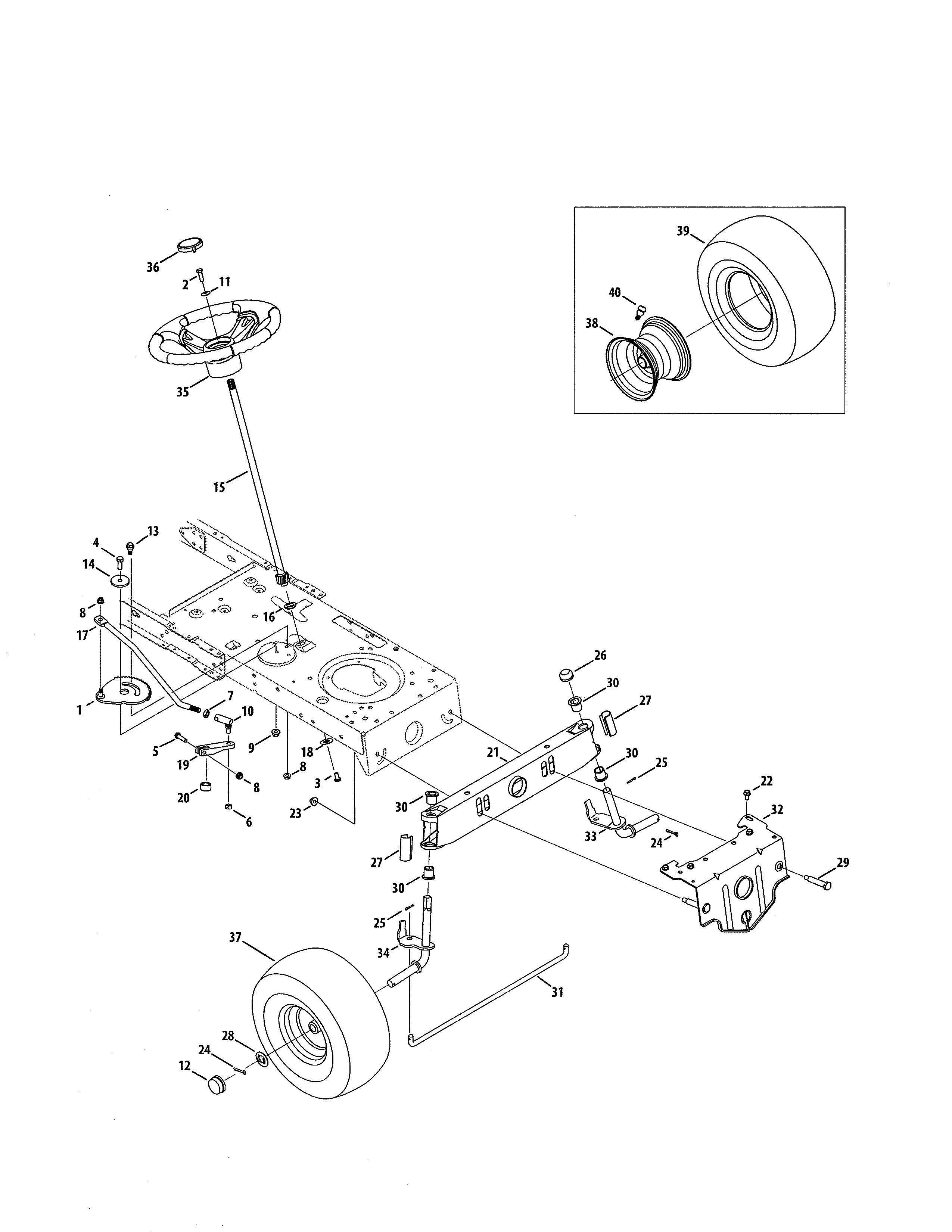Craftsman 247203710 steering diagram