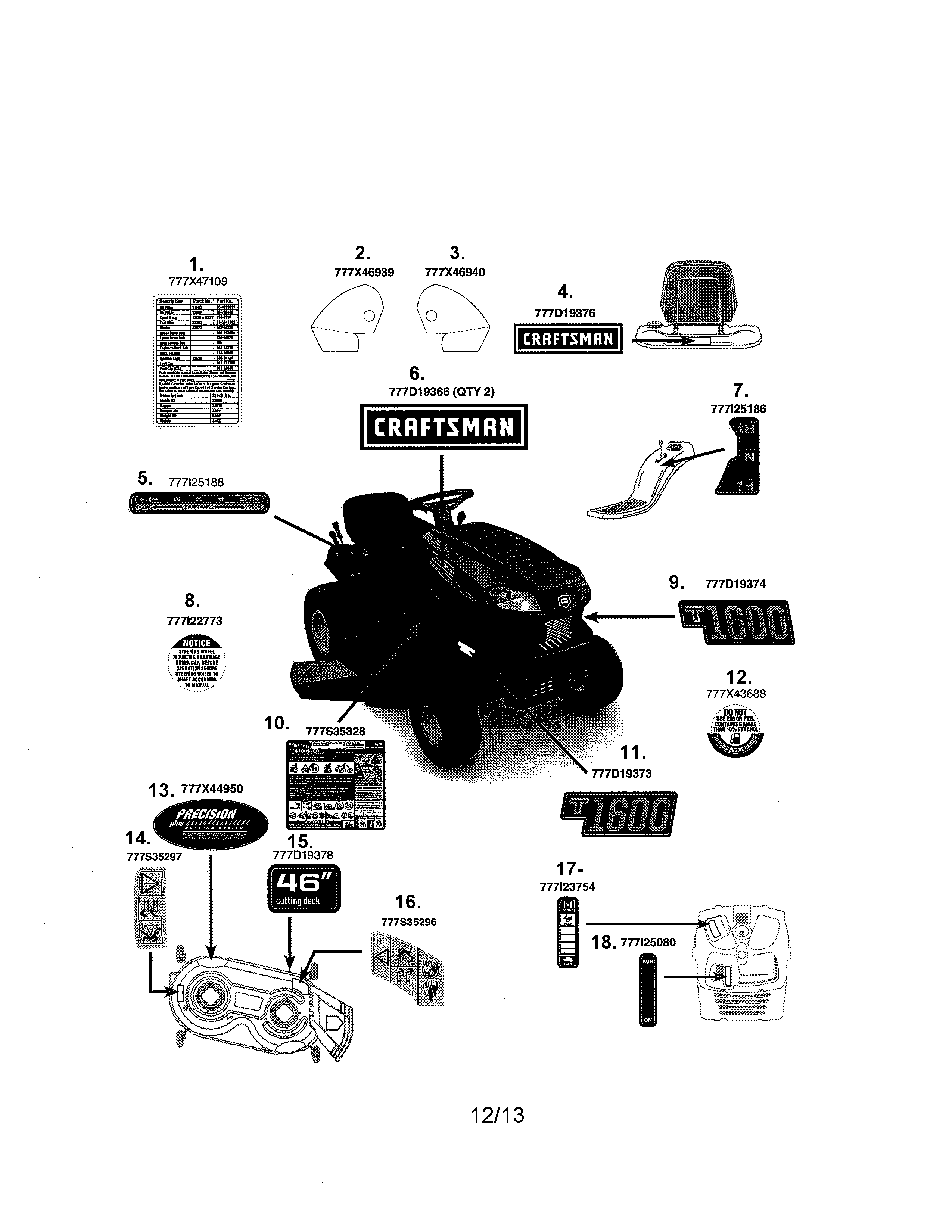 Craftsman 247203741 decals diagram