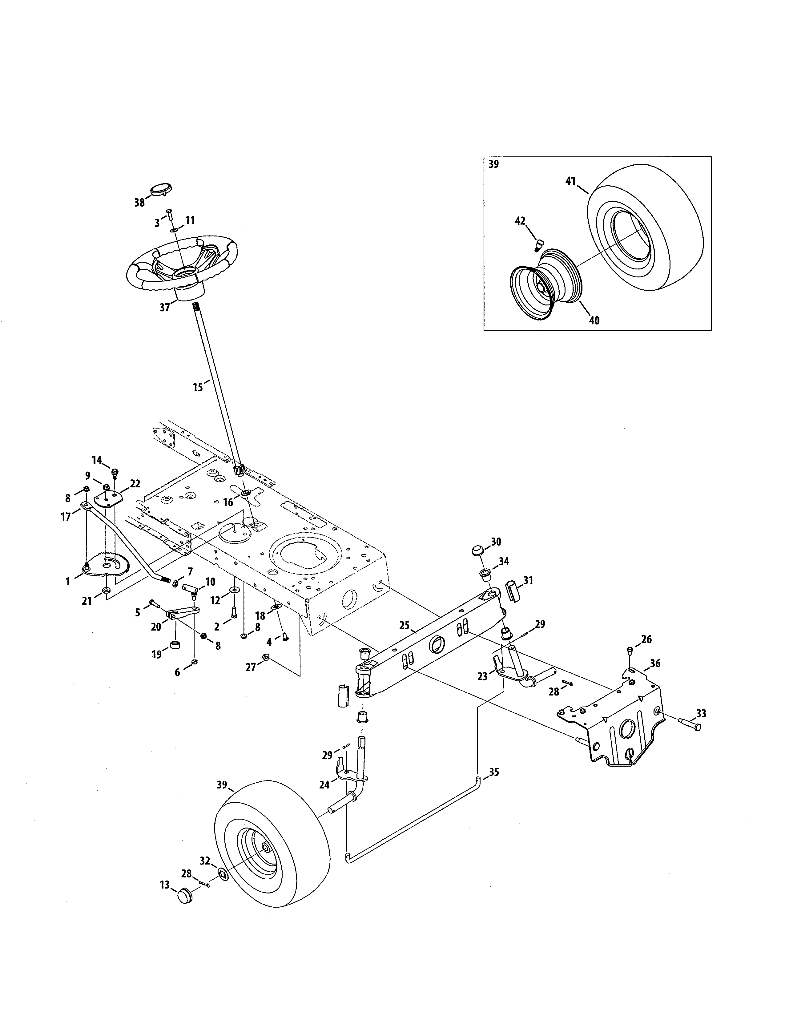 Craftsman 247203750 steering diagram