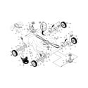 Husqvarna 917384590 drive control/gear case/wheels diagram