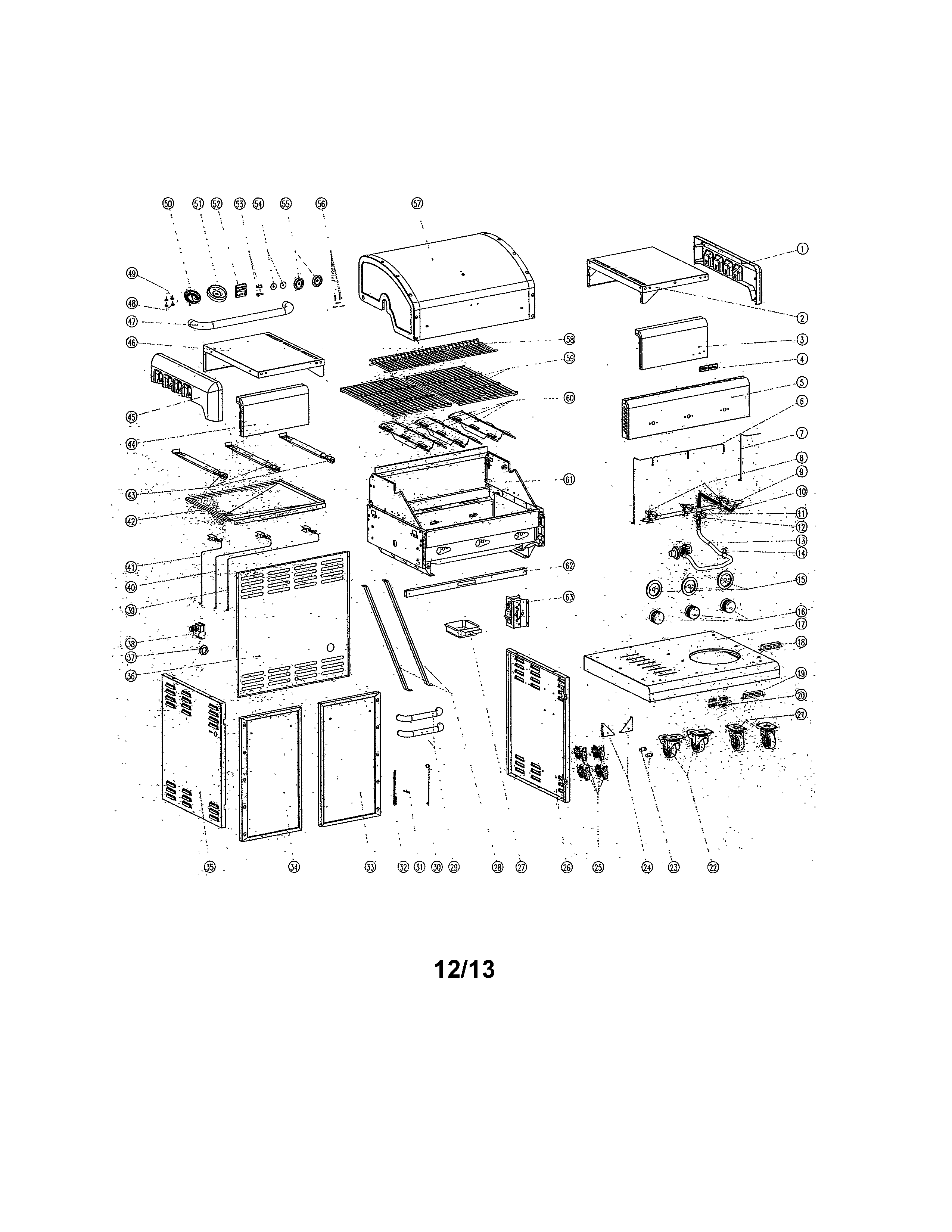 Kenmore Elite 640-06320739-1 gas grill diagram