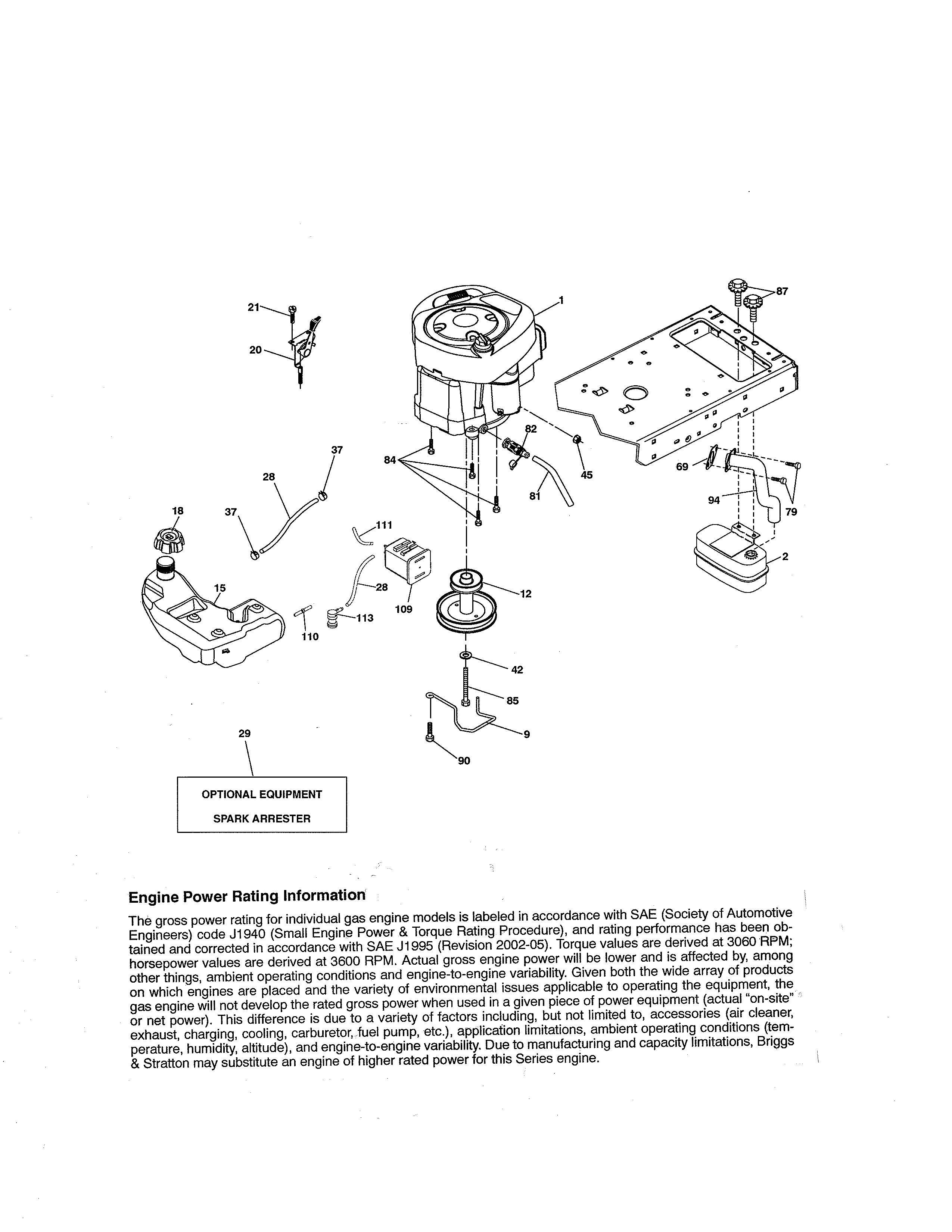 Craftsman 917203840 engine diagram