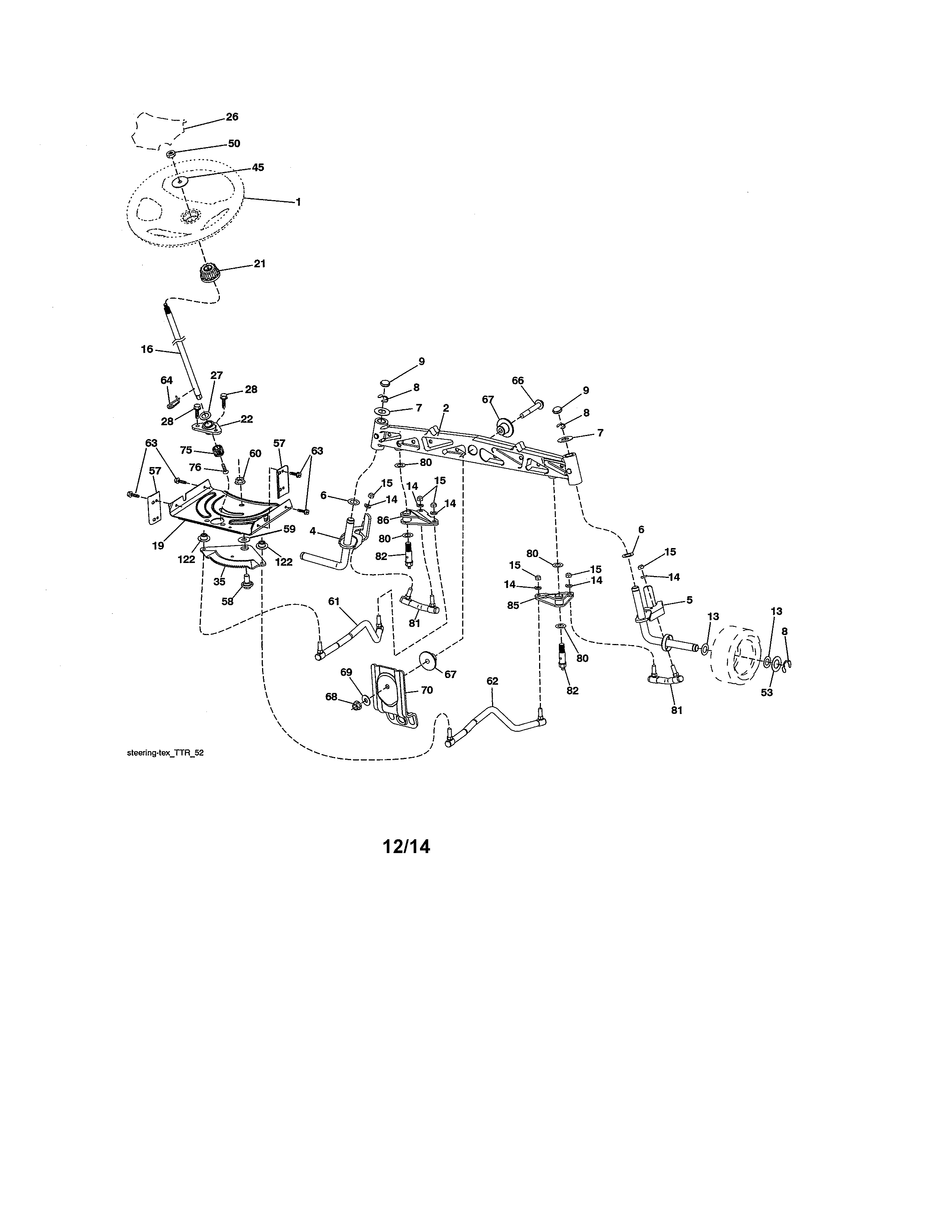 Craftsman 917203840 steering diagram