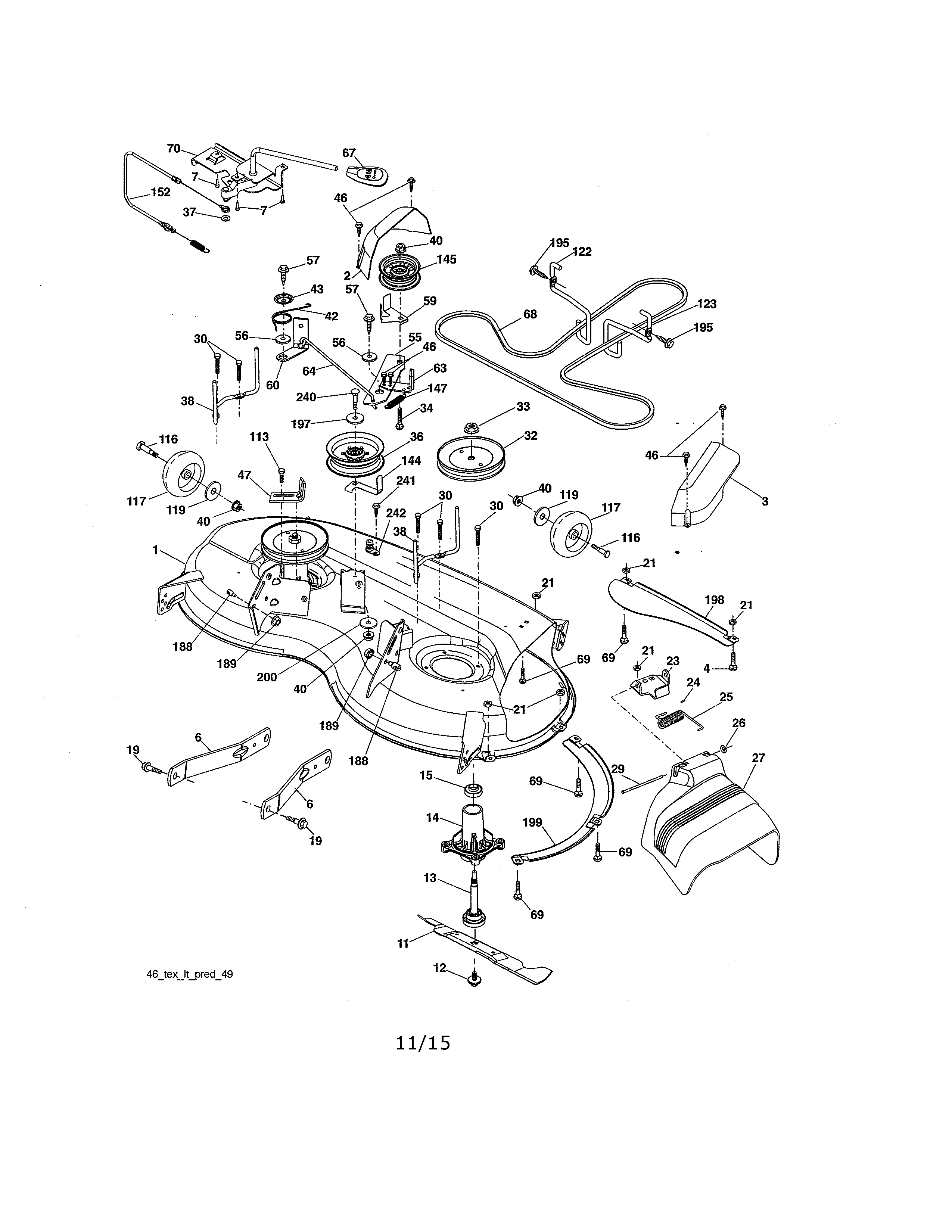 Craftsman 917203840 mower deck diagram