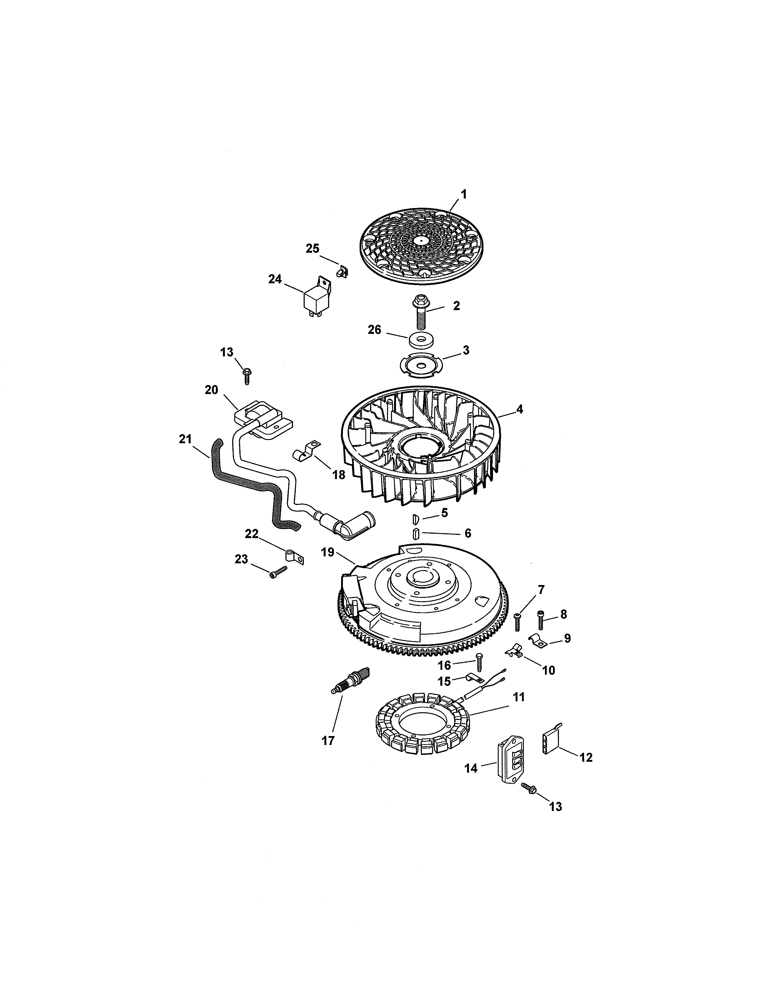 Craftsman 917203780 ignition/charging diagram