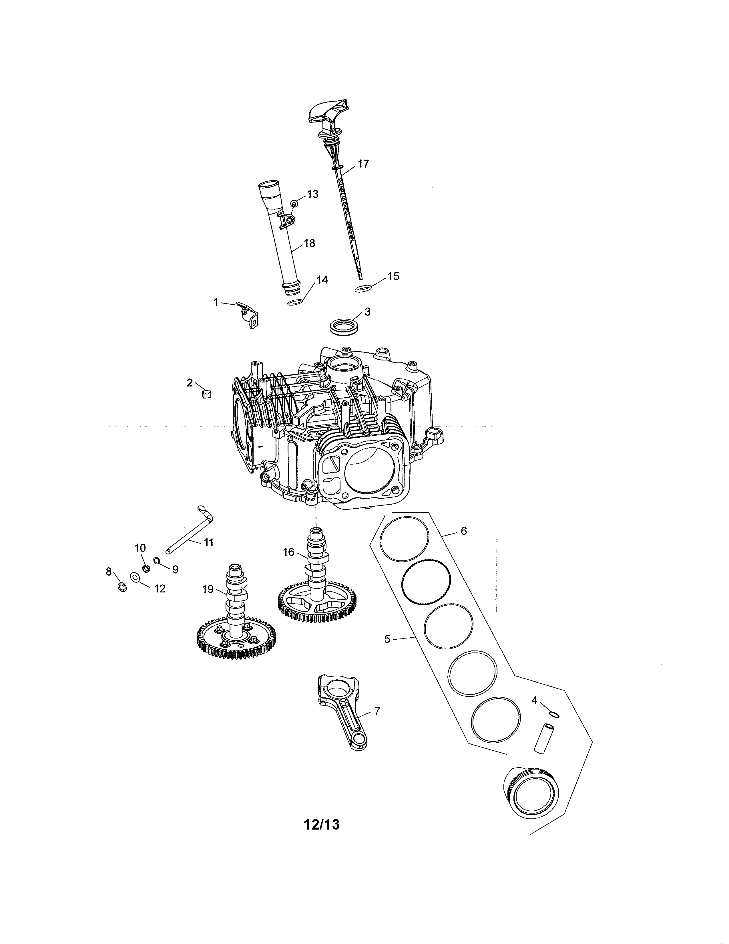 Poulan 96042019300 crankcase diagram