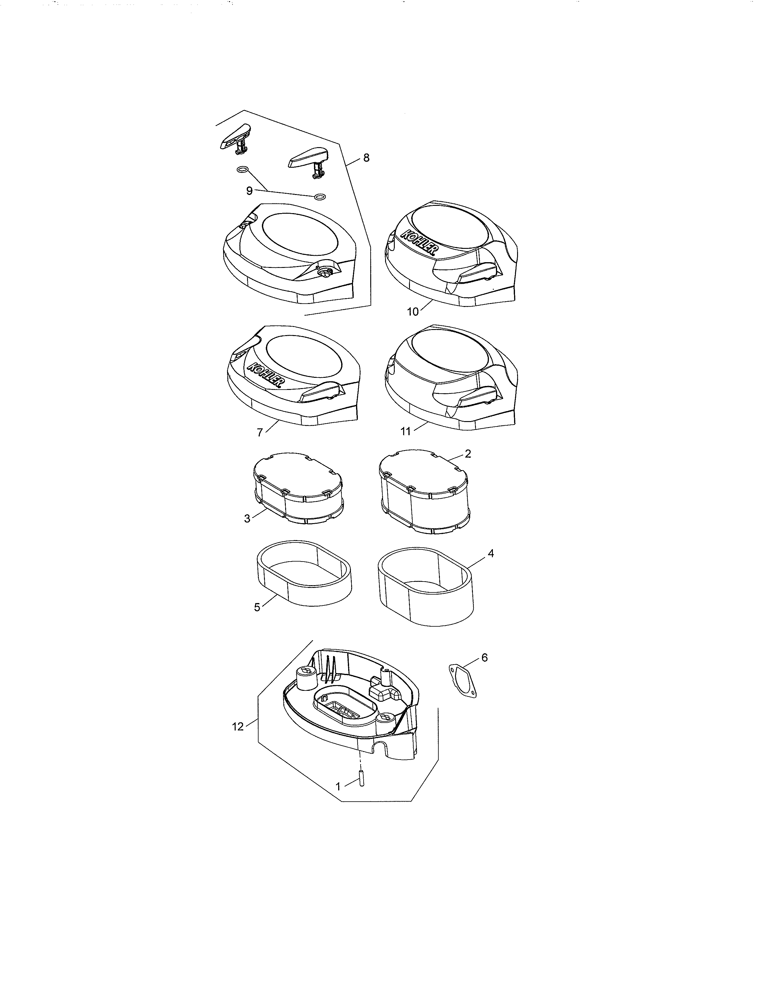Poulan 96042019300 air intake diagram