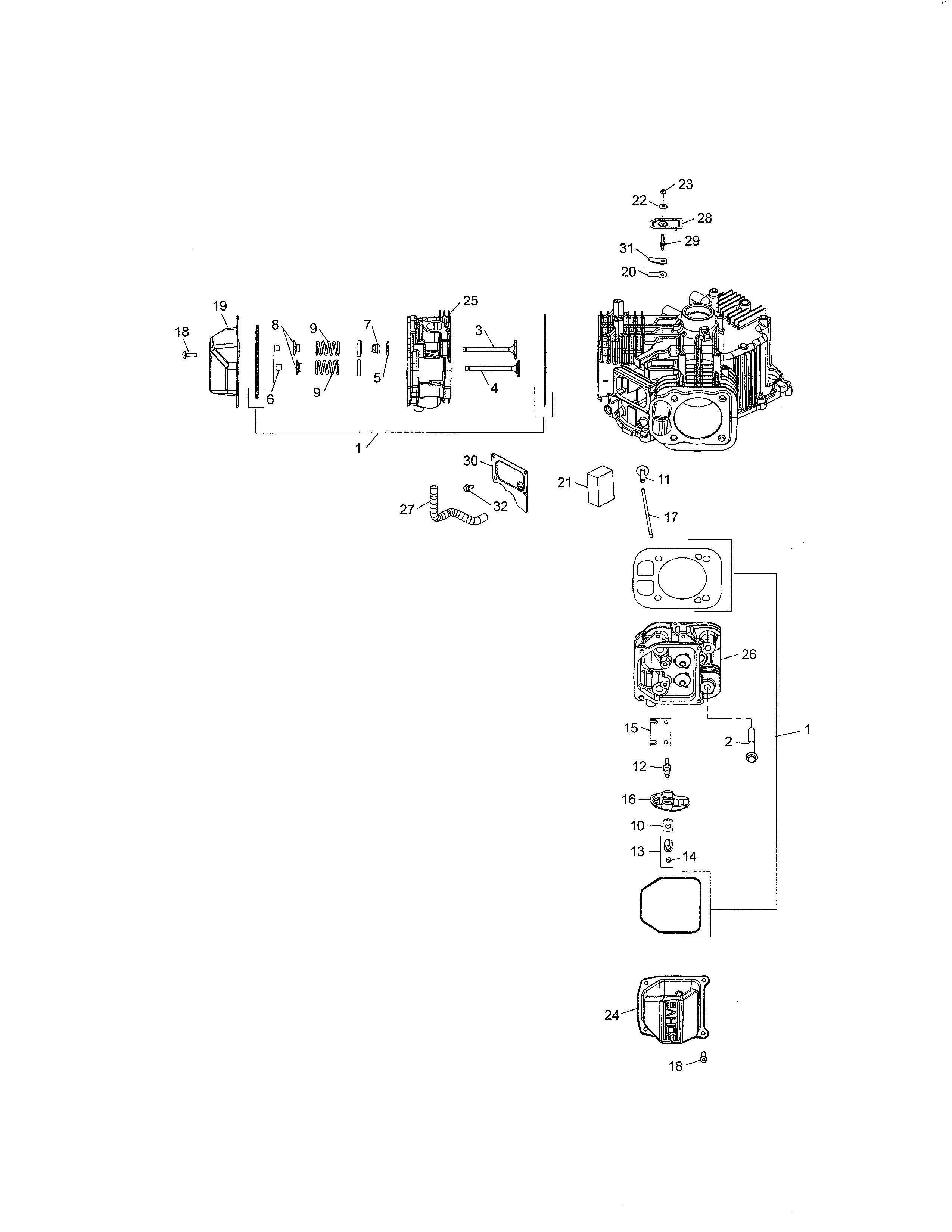 Craftsman 917986441 cylinder head diagram