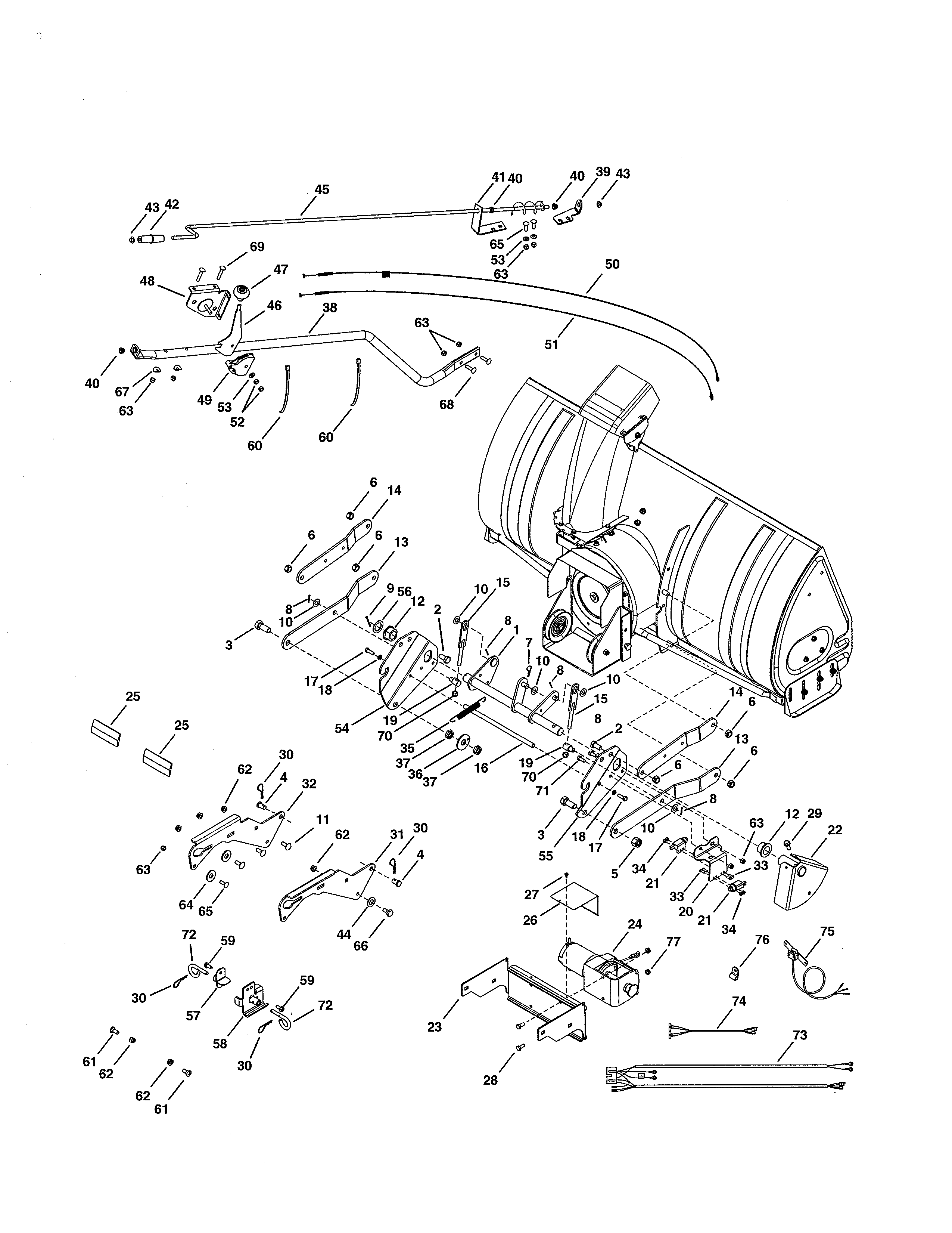 Agri-Fab 45-0491 lift shaft/winch diagram