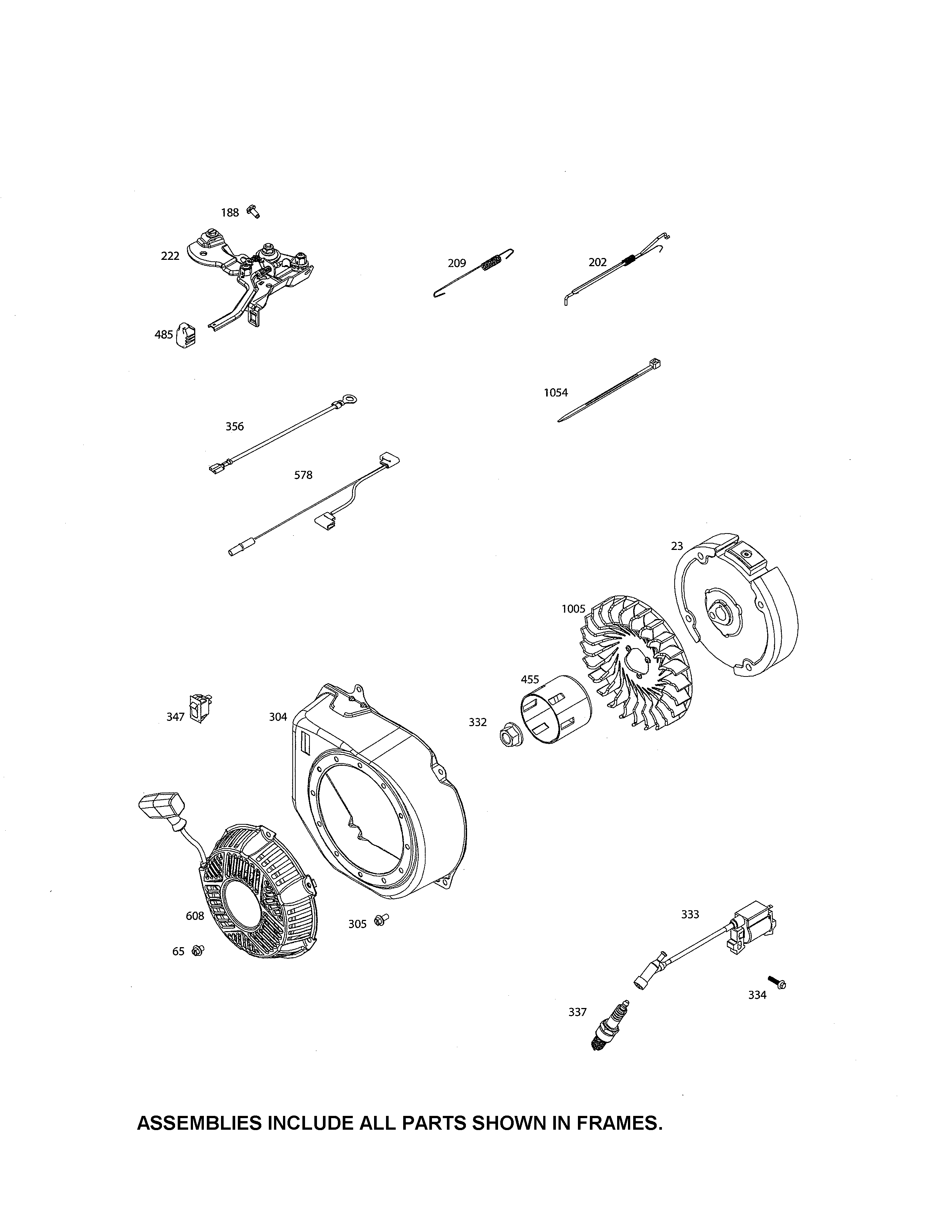 Craftsman 917992060 flywheel/bracket control diagram
