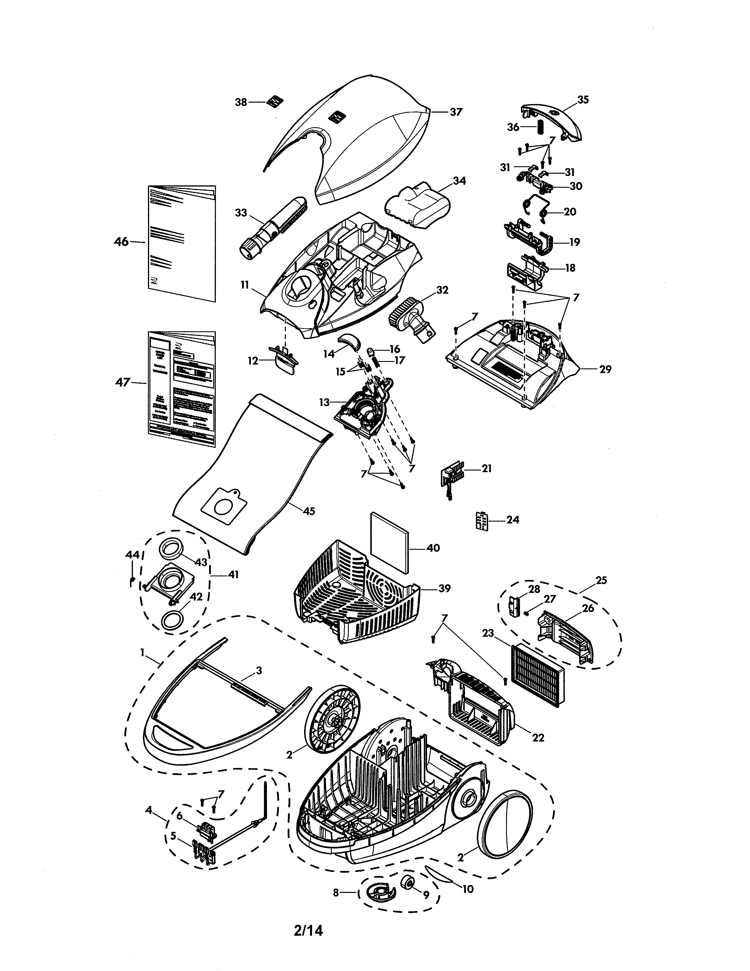 Kenmore Elite 11621814410 canister diagram