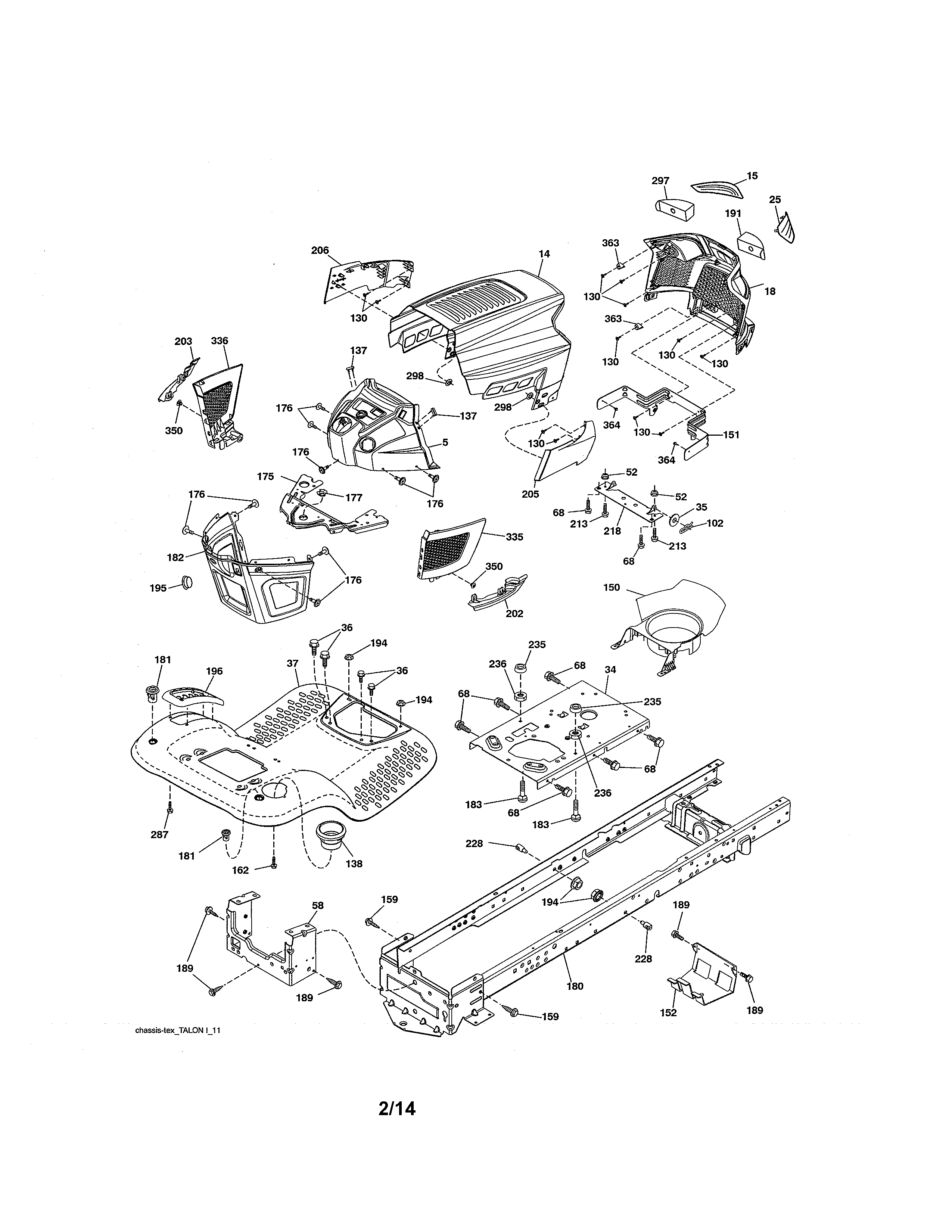Craftsman 917203780 chassis diagram