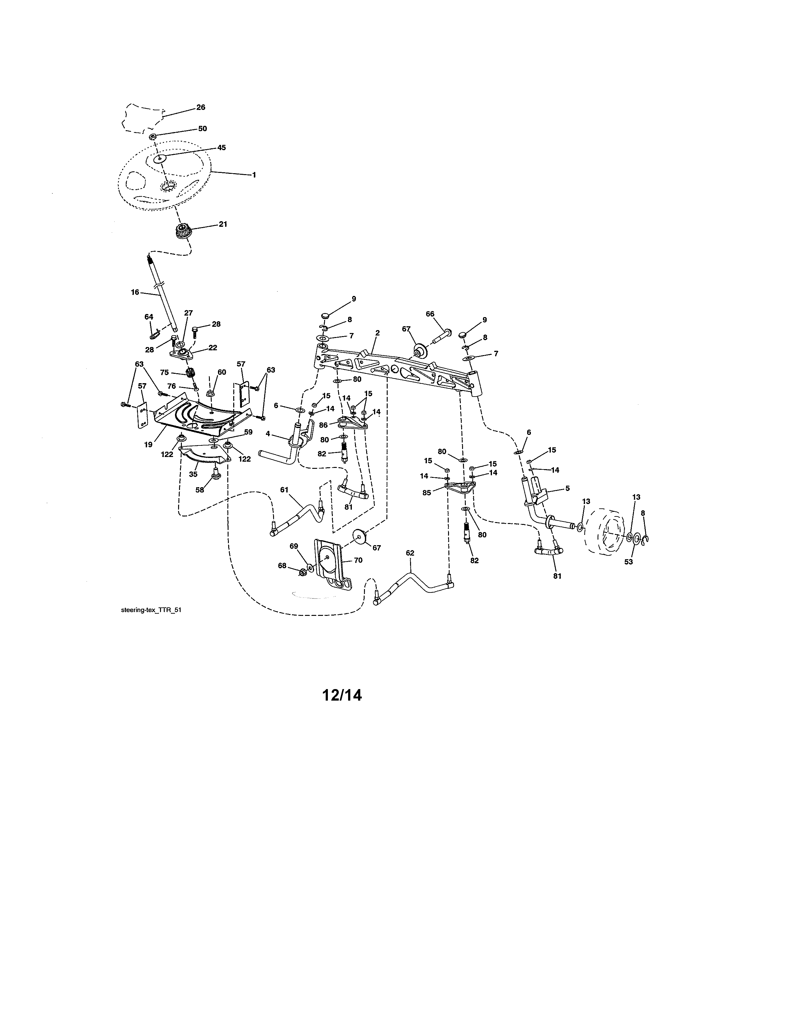 Craftsman 917203780 steering diagram