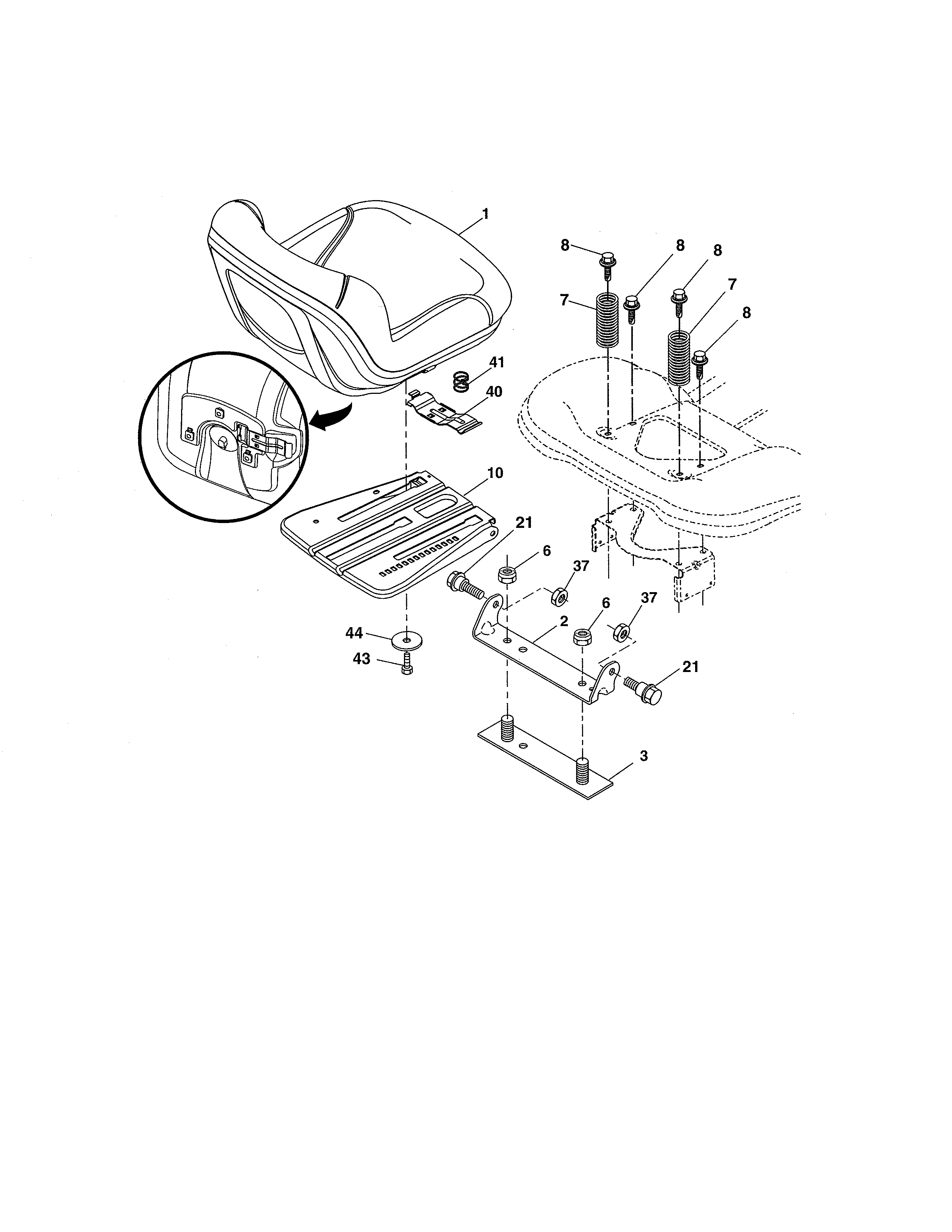 Craftsman 917203780 seat diagram