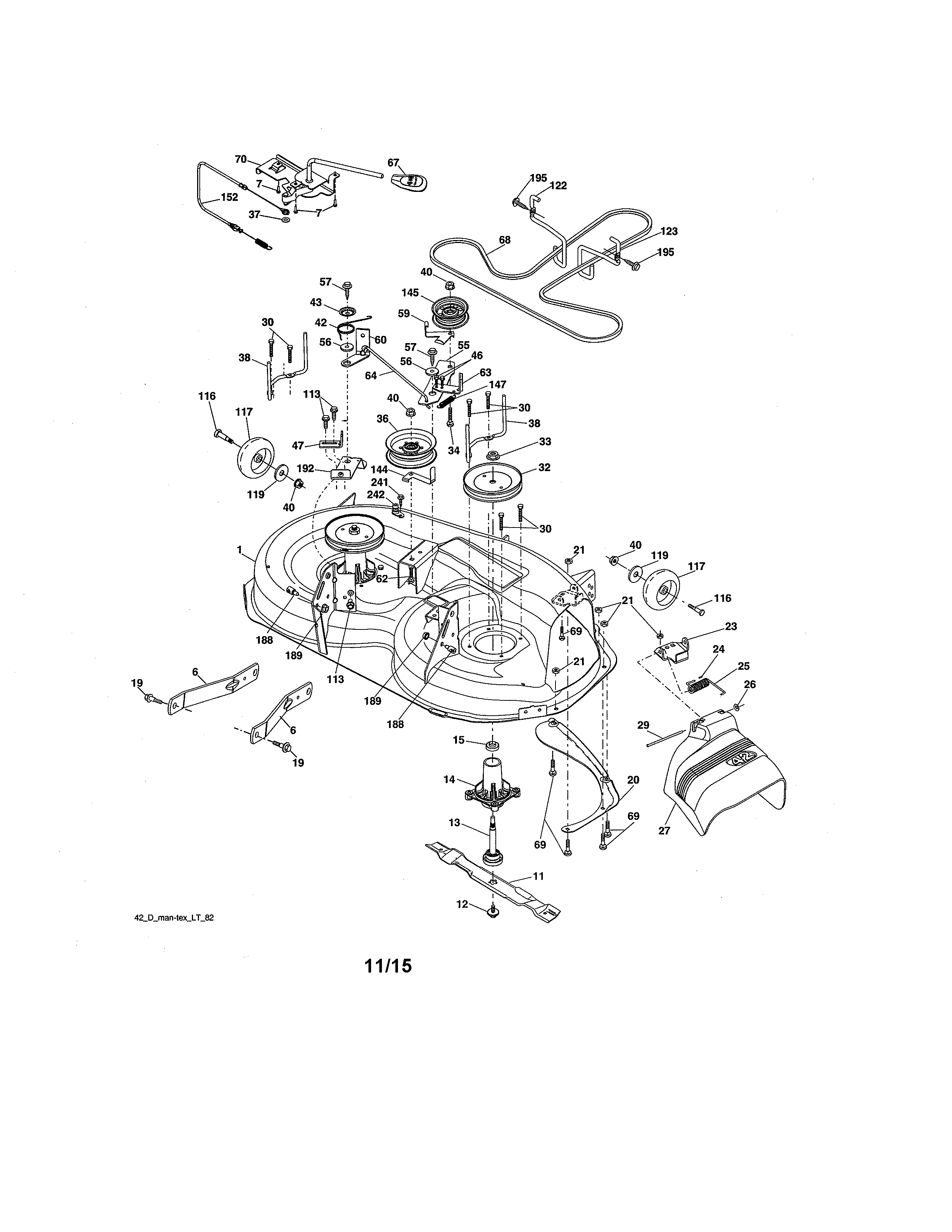 Craftsman 917203780 mower deck diagram