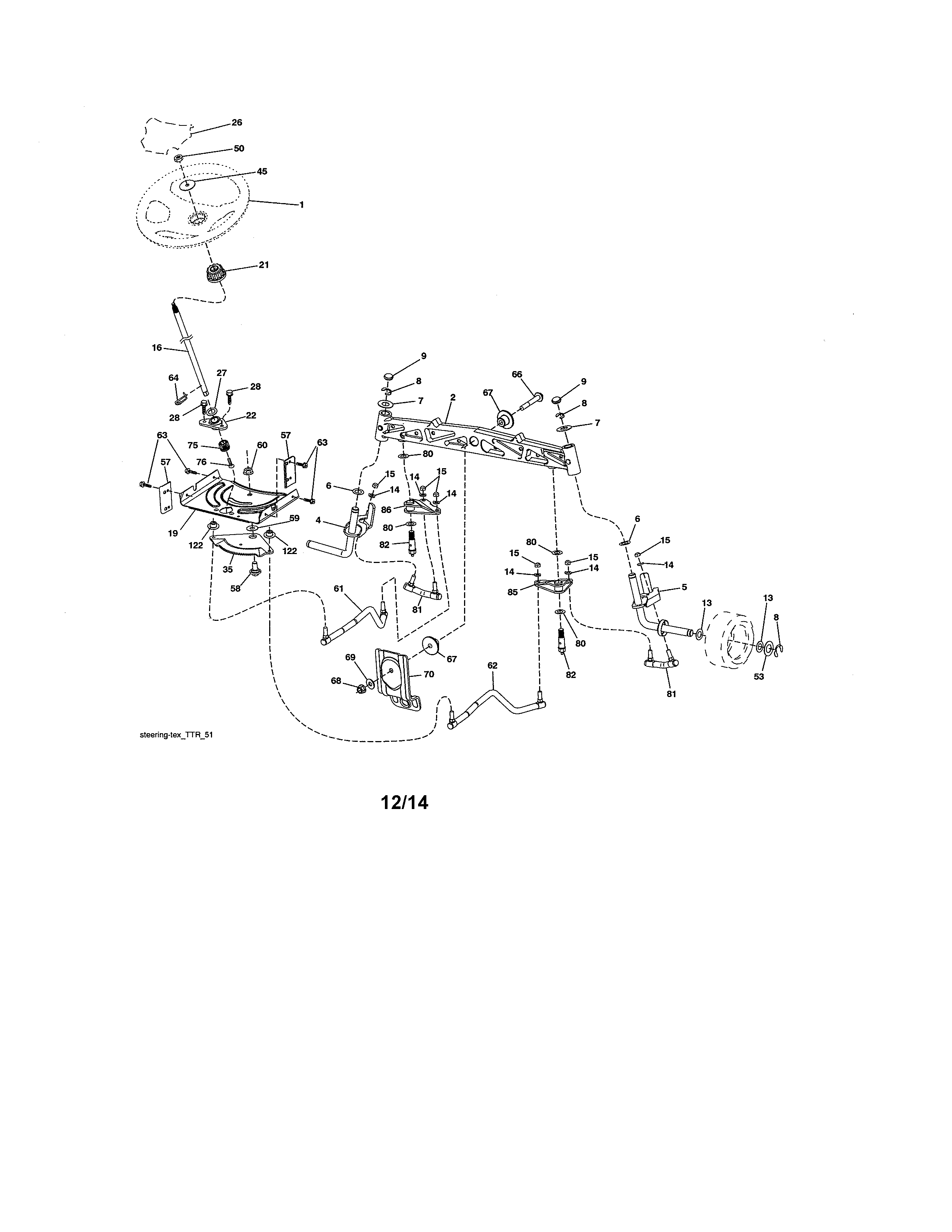 Craftsman 917203860 steering diagram