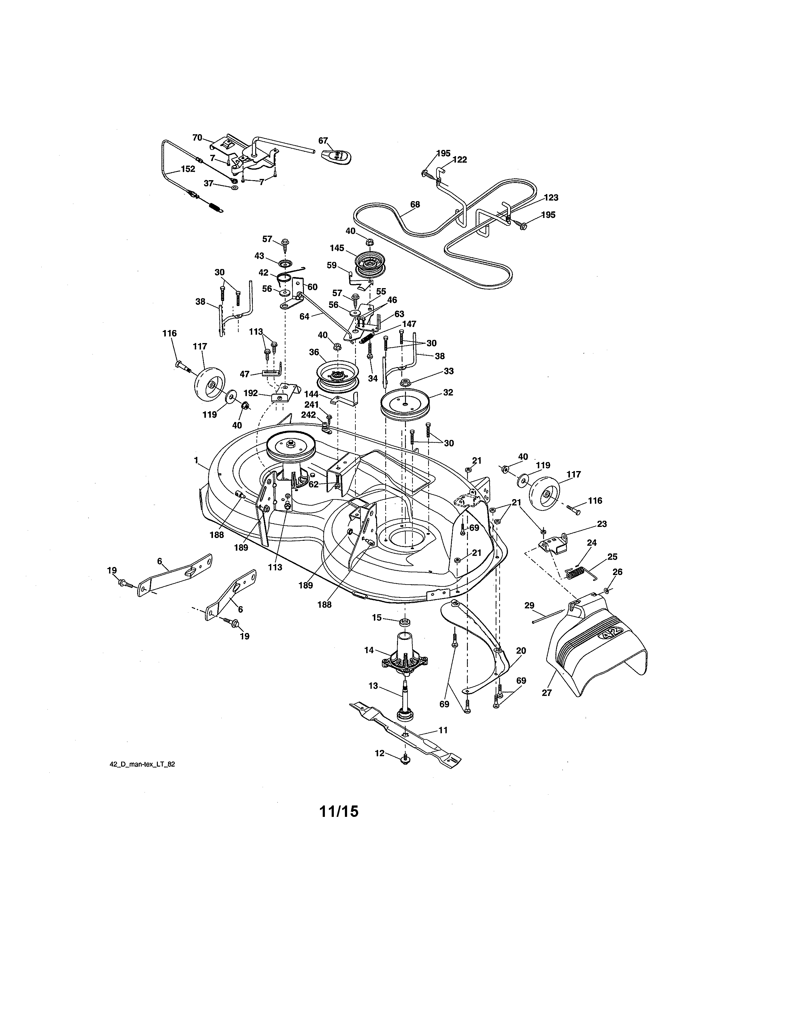 Craftsman 917203860 mower deck diagram