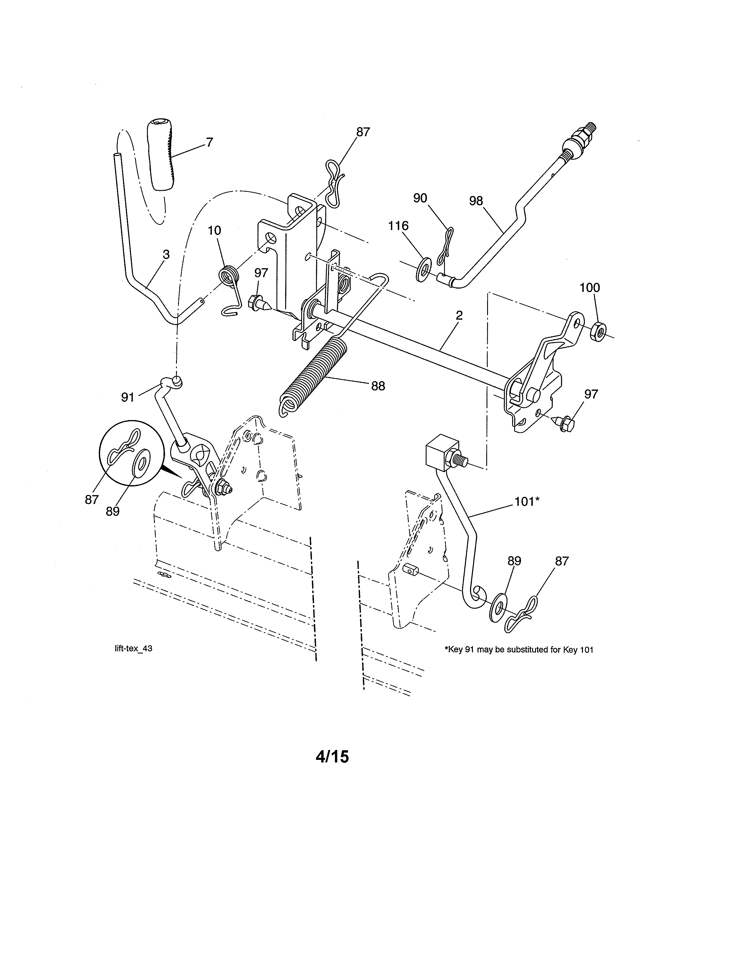Craftsman 917203860 lift diagram