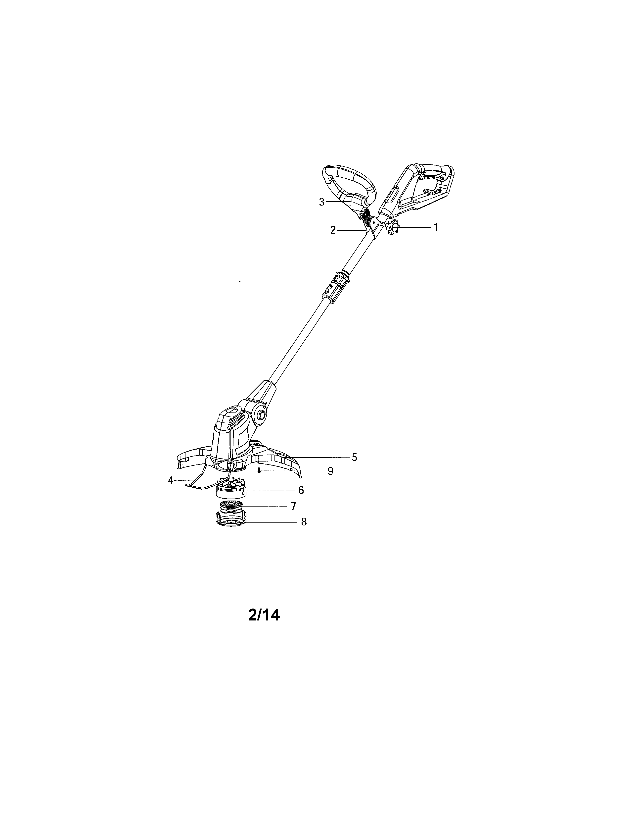Craftsman 13898982 15" string trimmer diagram