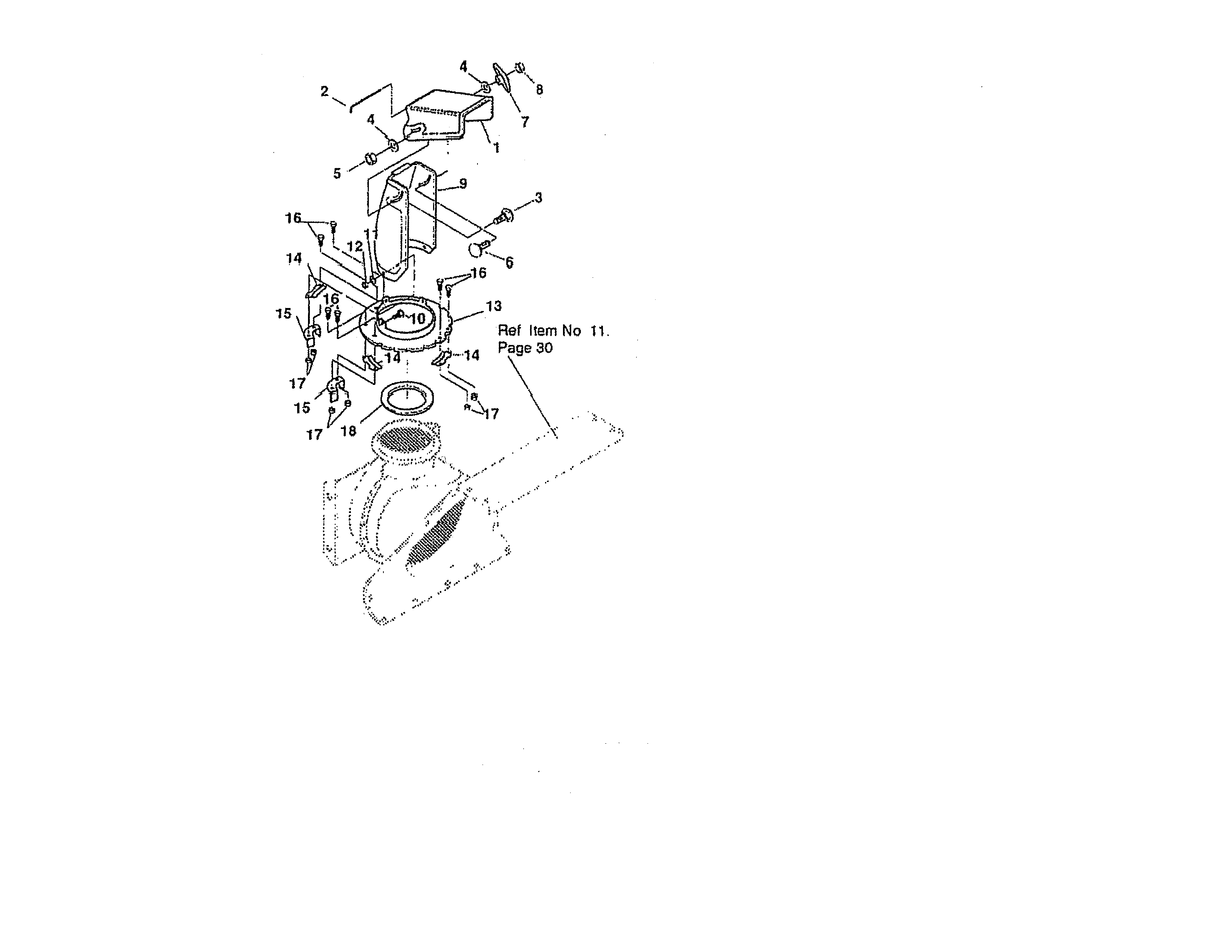 Craftsman 536885921 discharge chute diagram