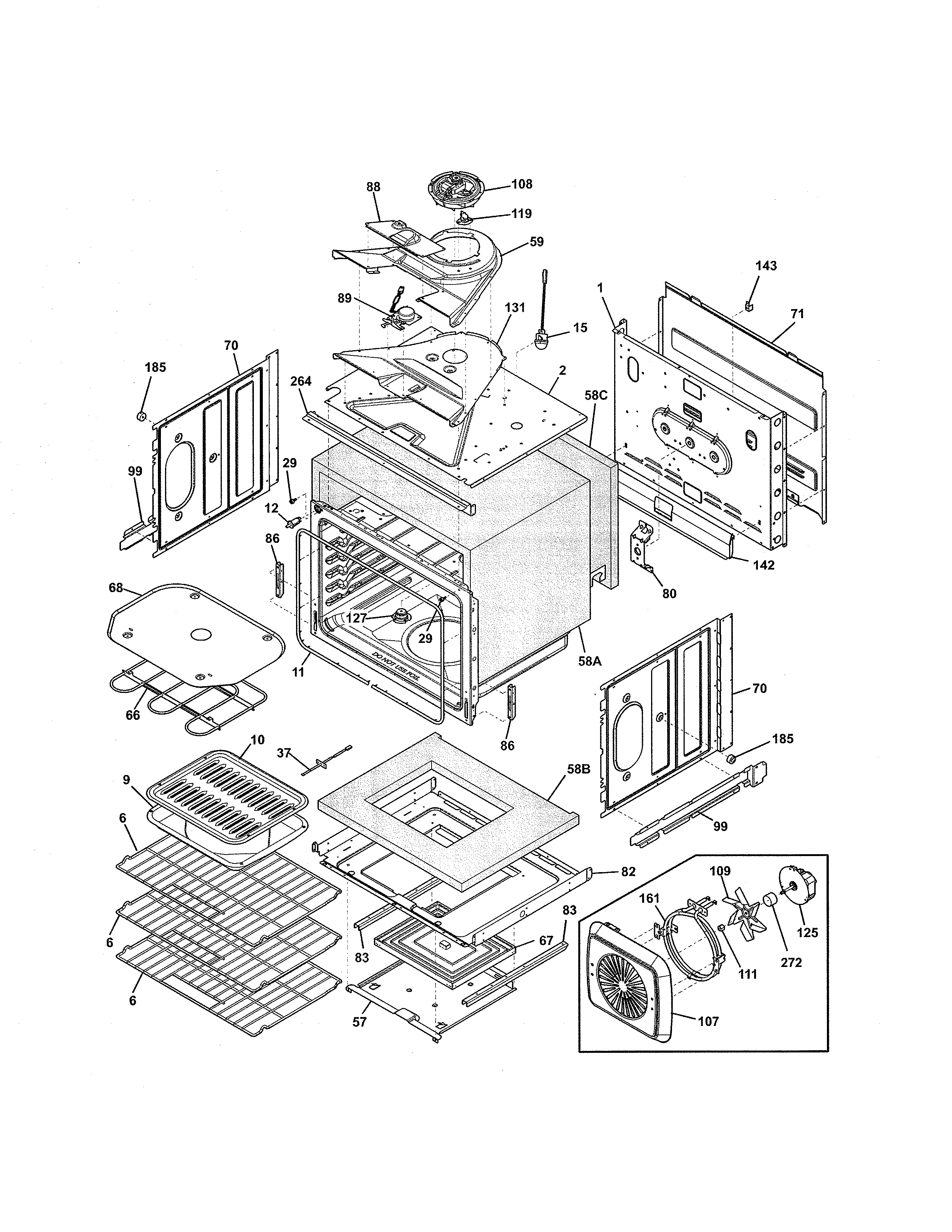 Kenmore 79049532311 upper oven diagram