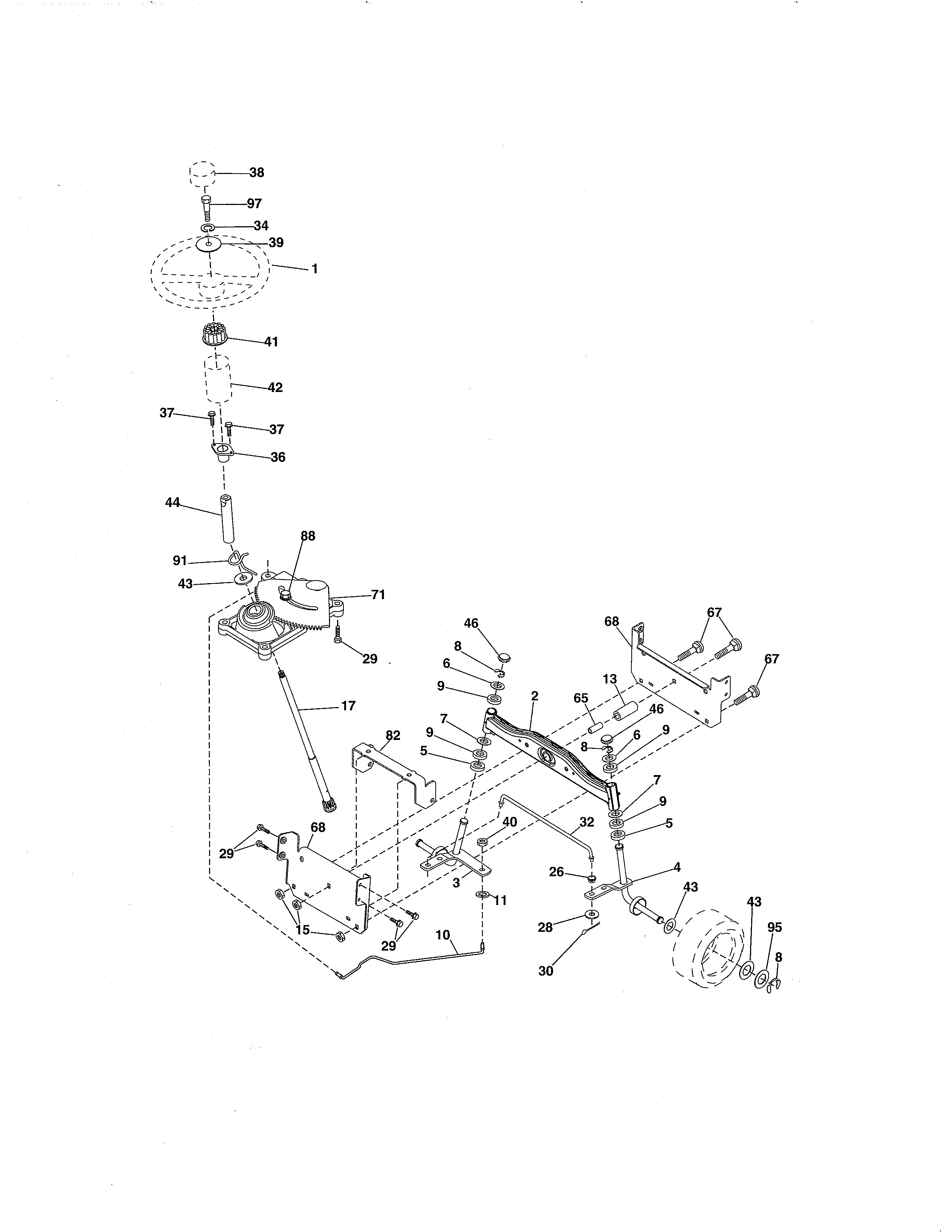Craftsman 917992950 steering diagram