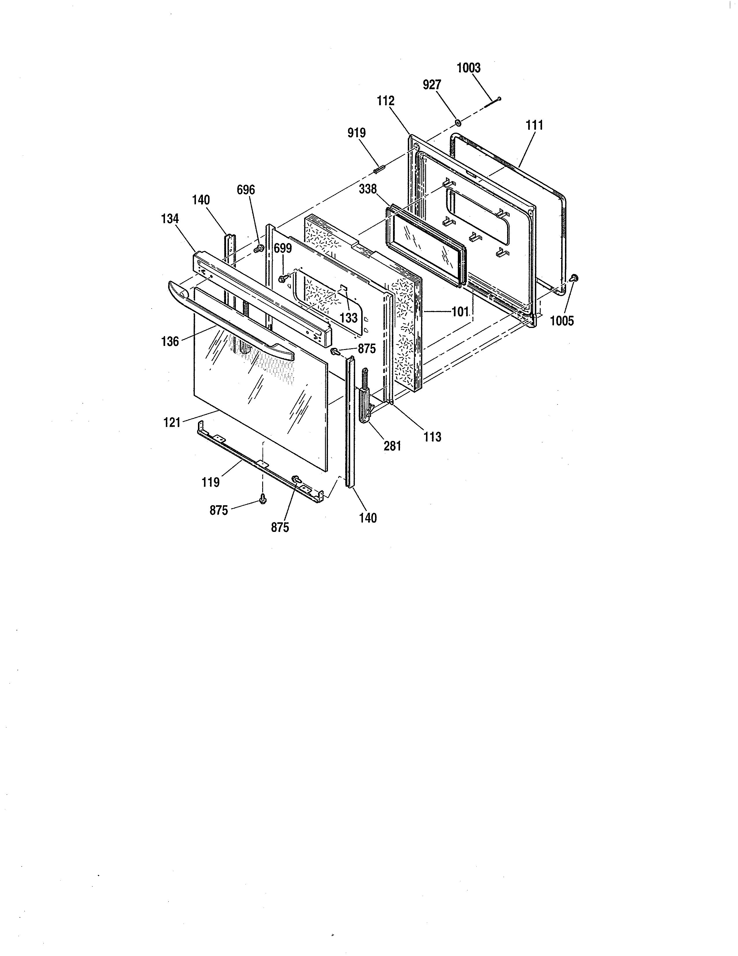 Kenmore 91194492993 door diagram