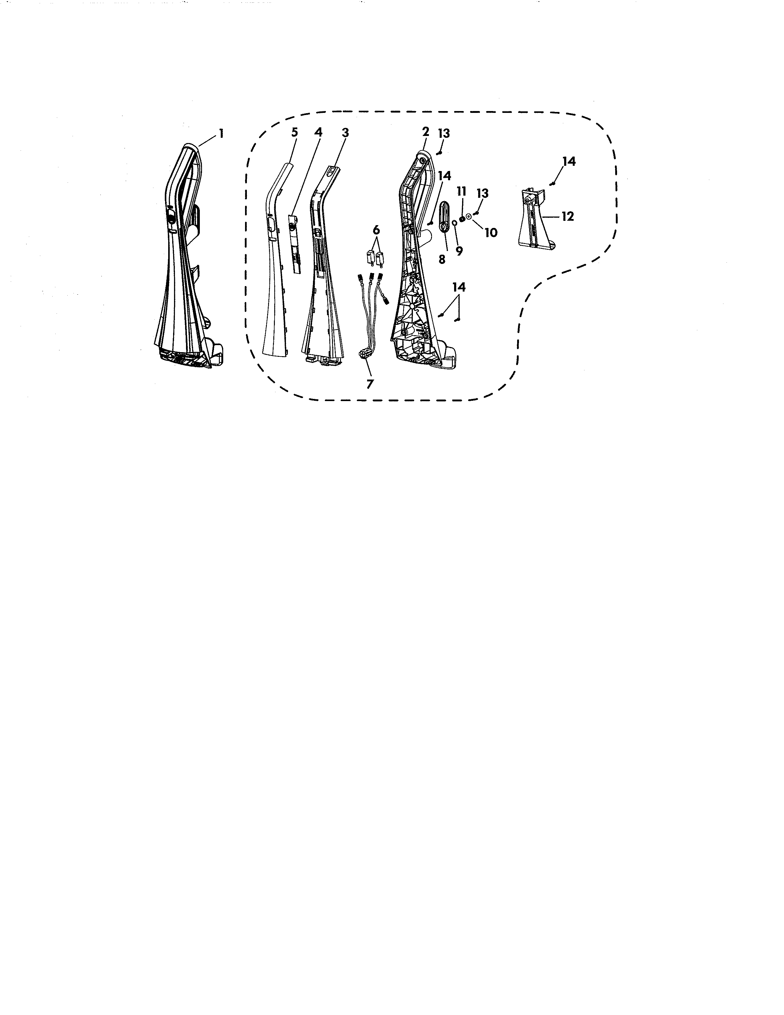 Kenmore Elite 11631150313 handle diagram