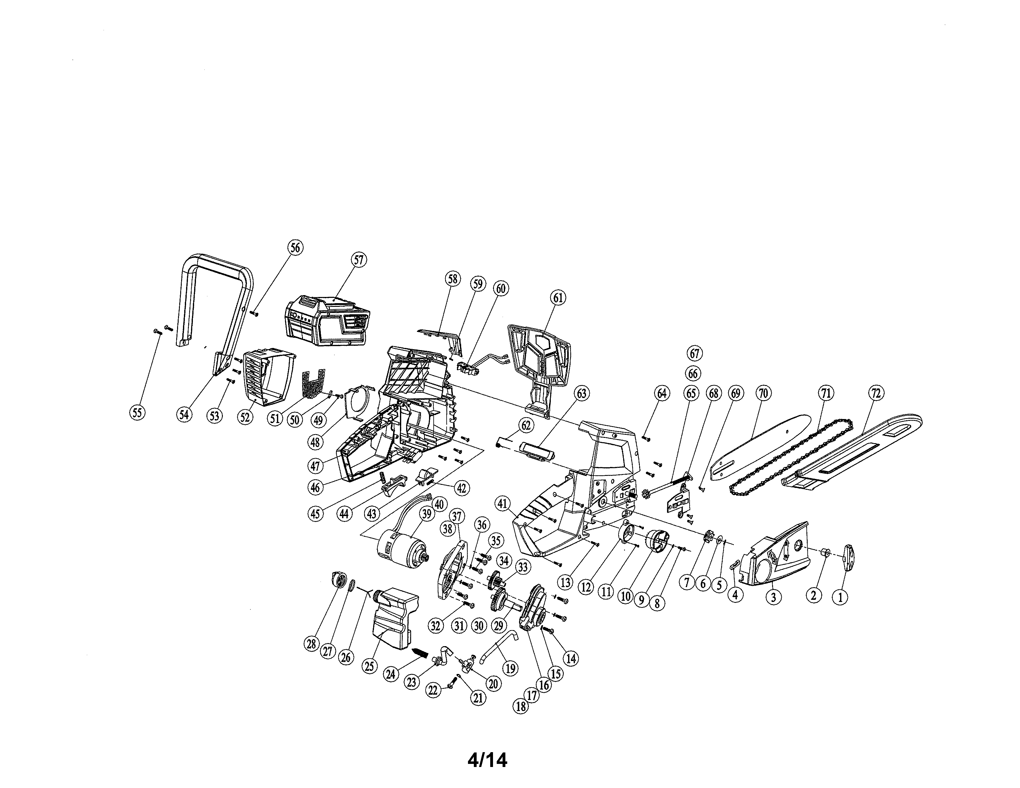 Craftsman 13898946 chainsaw diagram