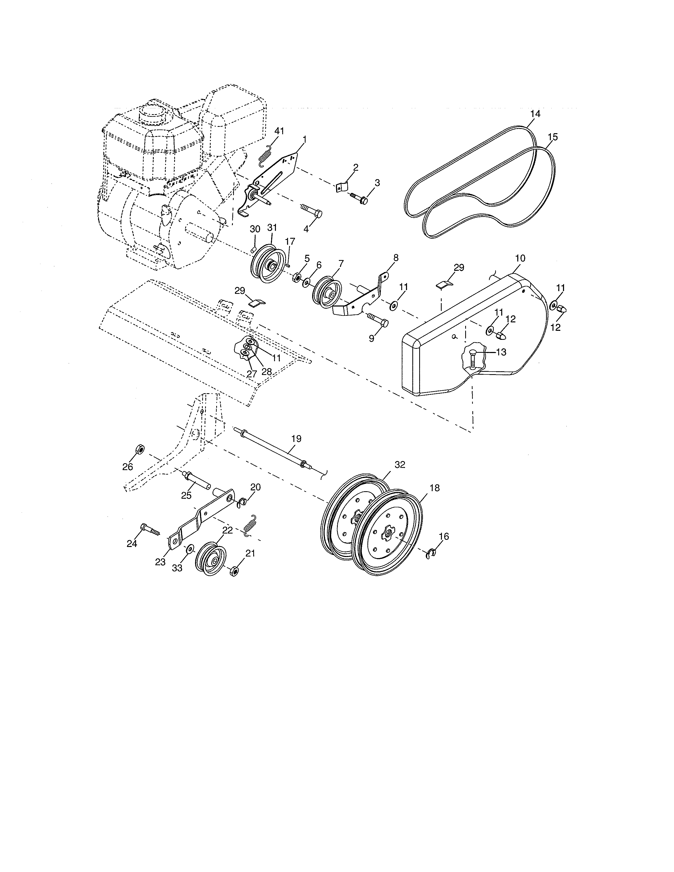Craftsman 917986941 belt guard/pulley diagram