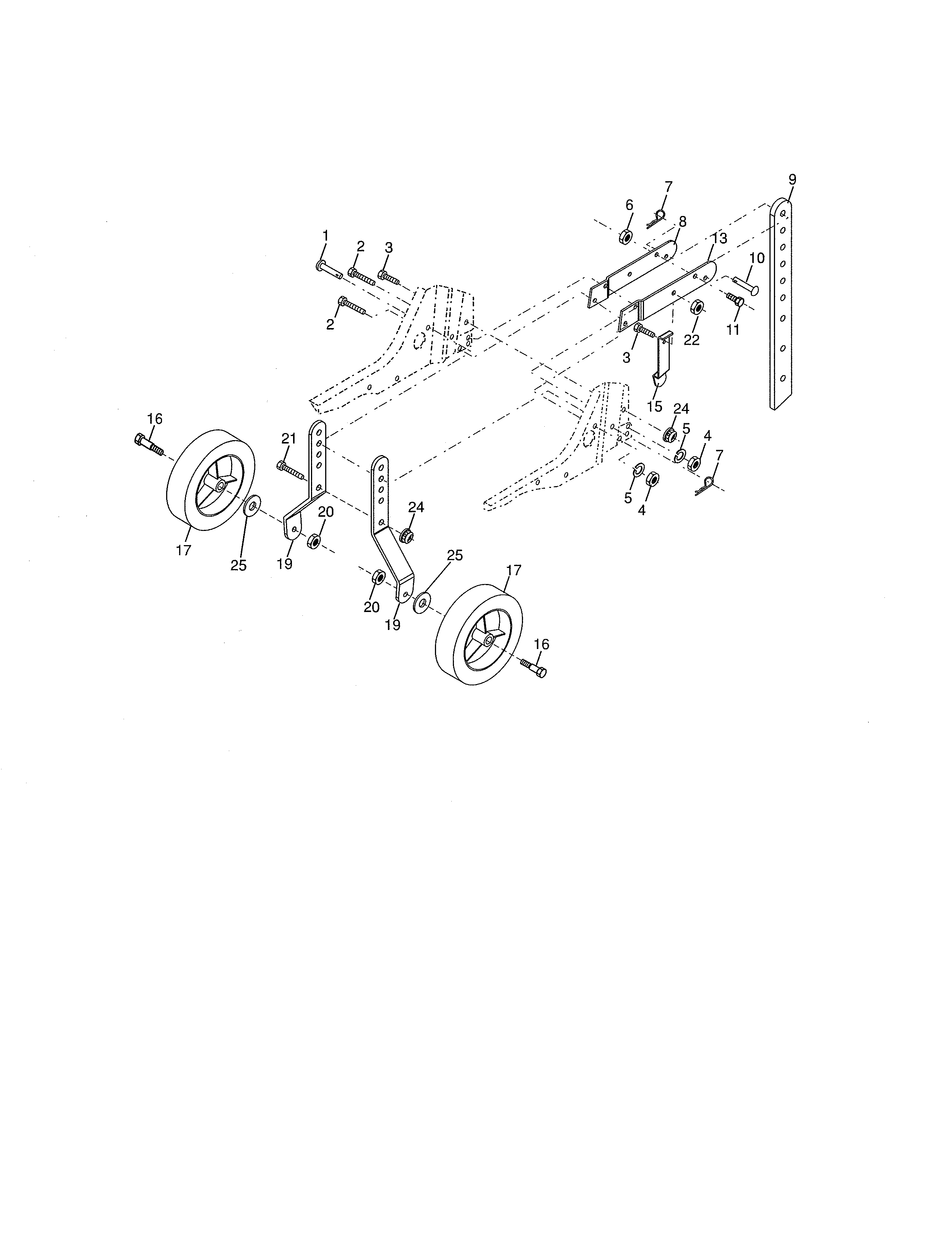 Craftsman 917986941 wheel & depth stake diagram