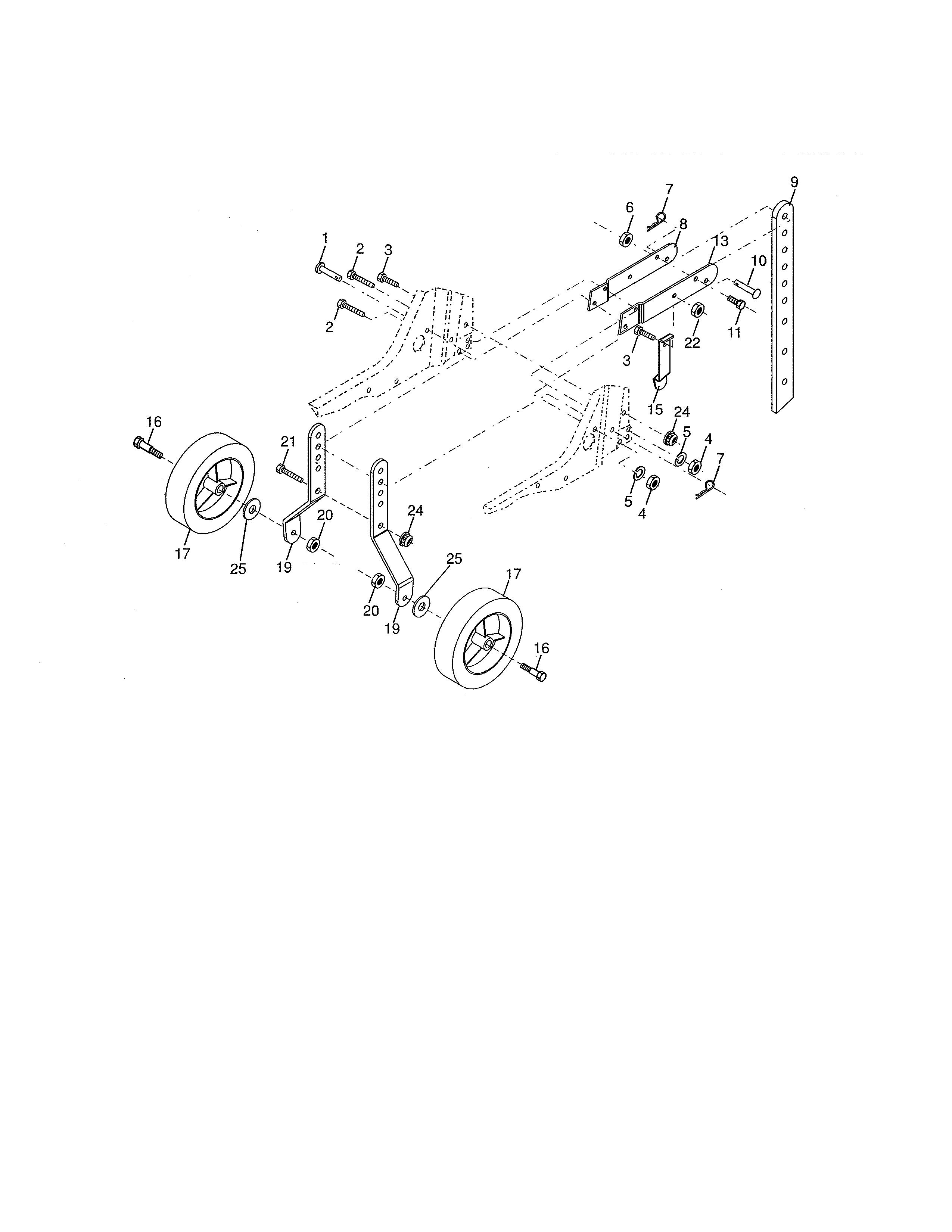 Craftsman 917992060 wheel & depth stake diagram
