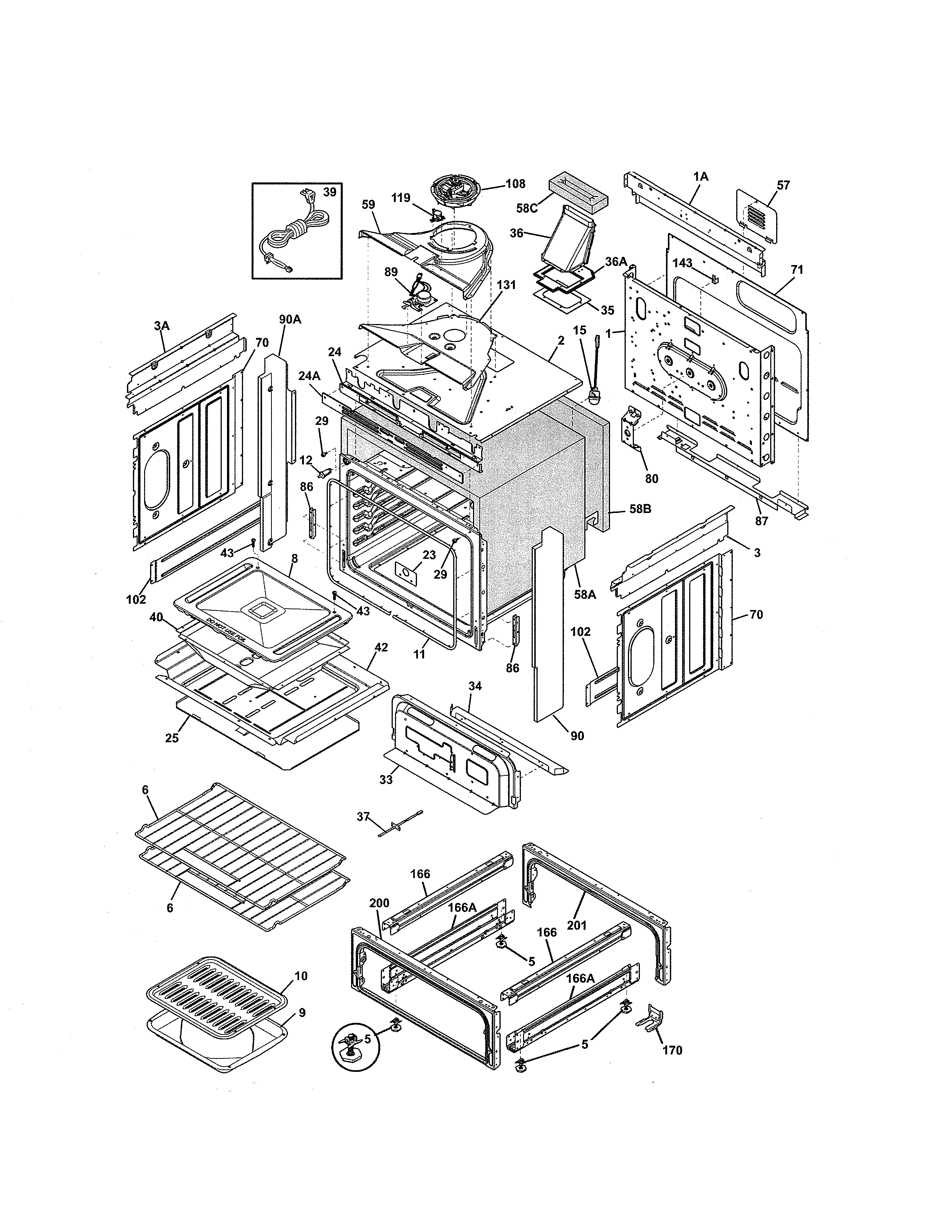 Kenmore 79032609310 body diagram