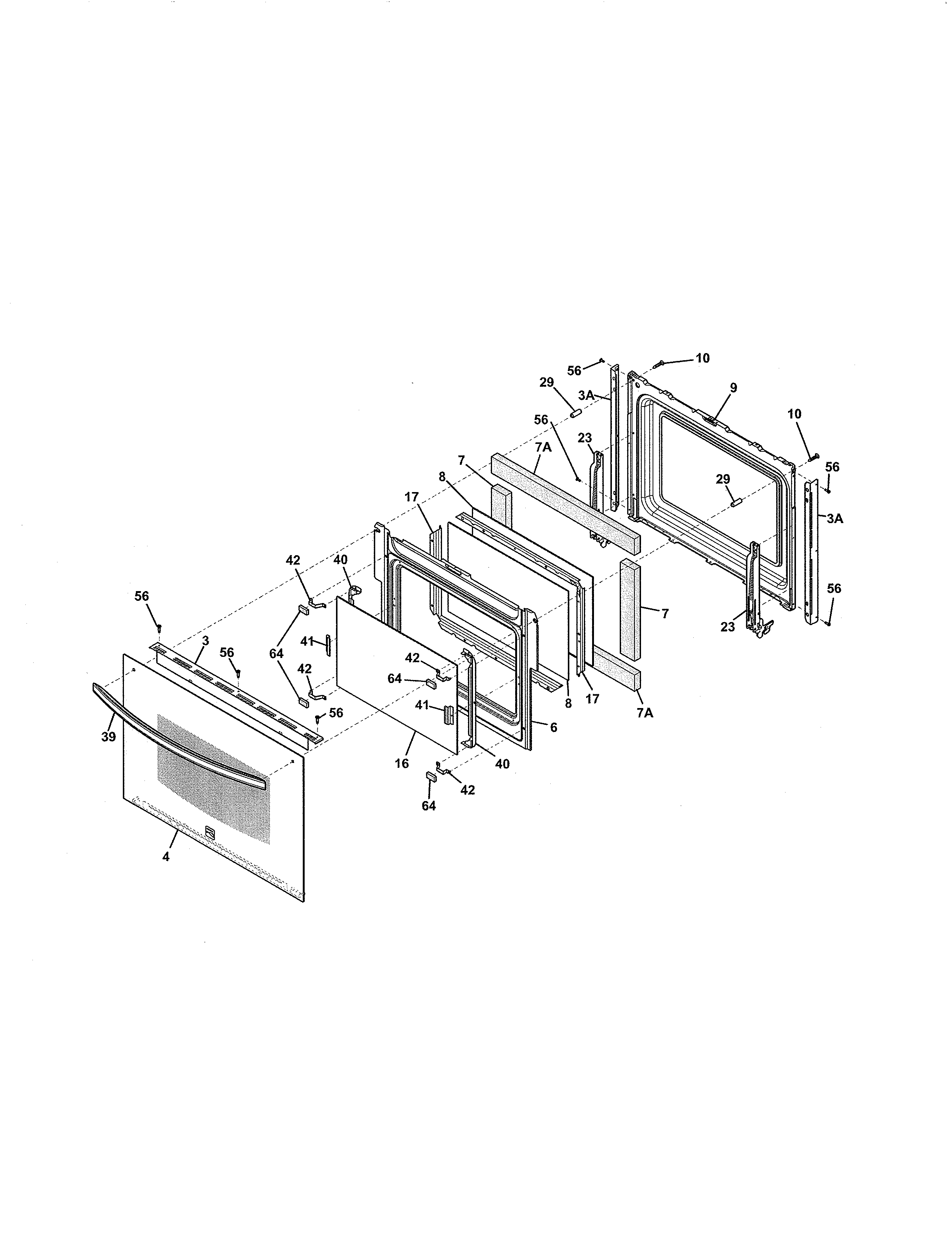 Kenmore 79032609310 door diagram